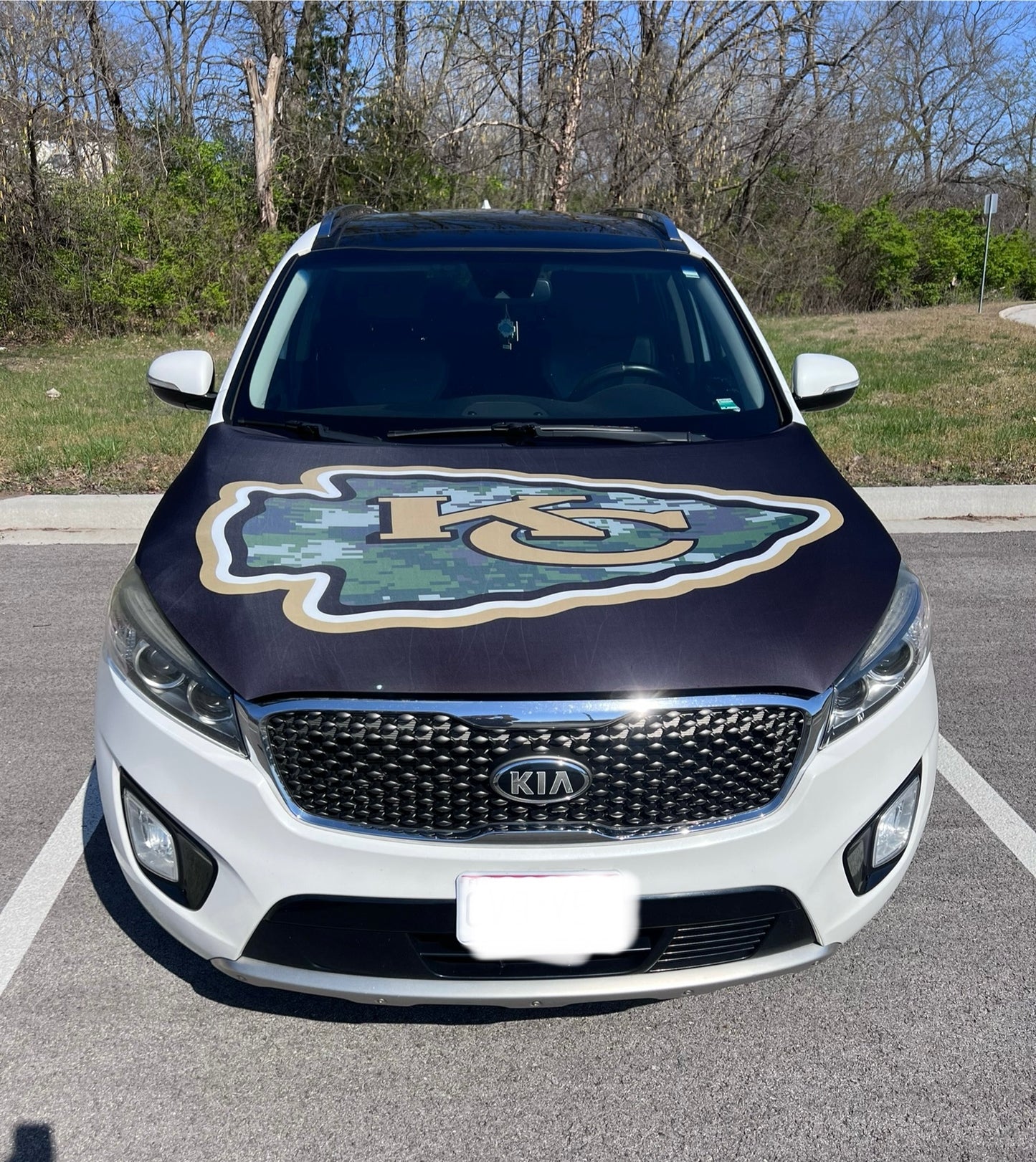 Chiefs Camo Car Hood Cover