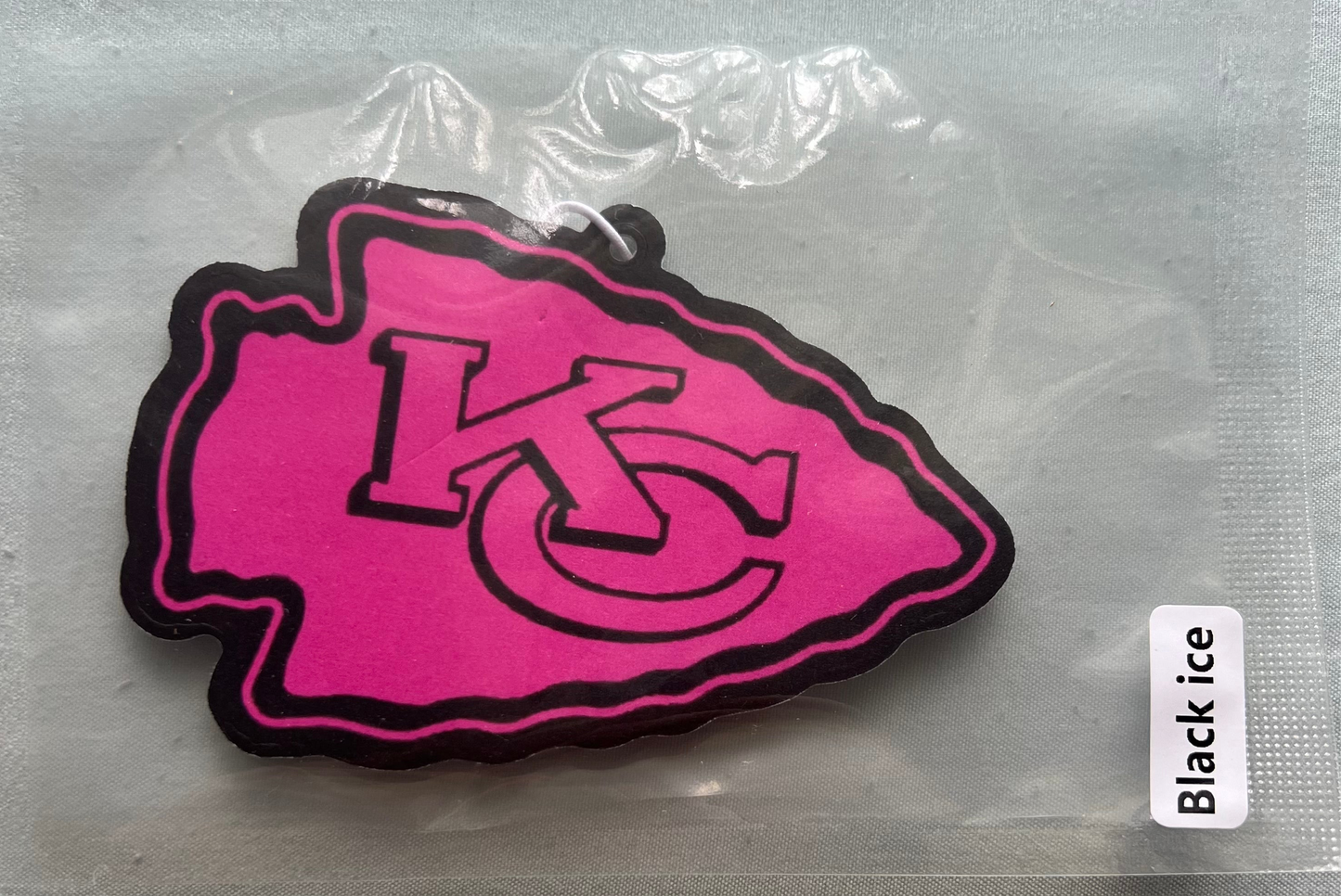 Pink and Black Chiefs Arrowhead Car Freshener