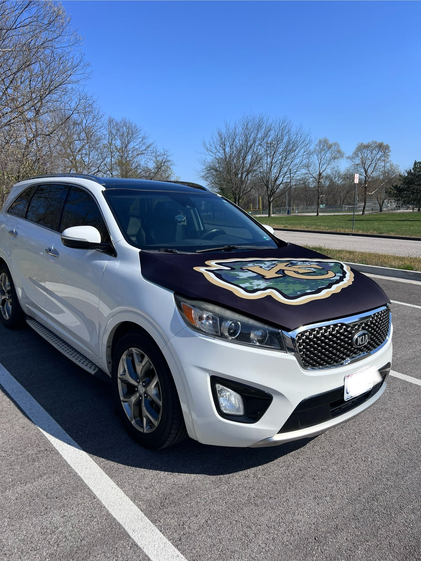 Chiefs Camo Car Hood Cover