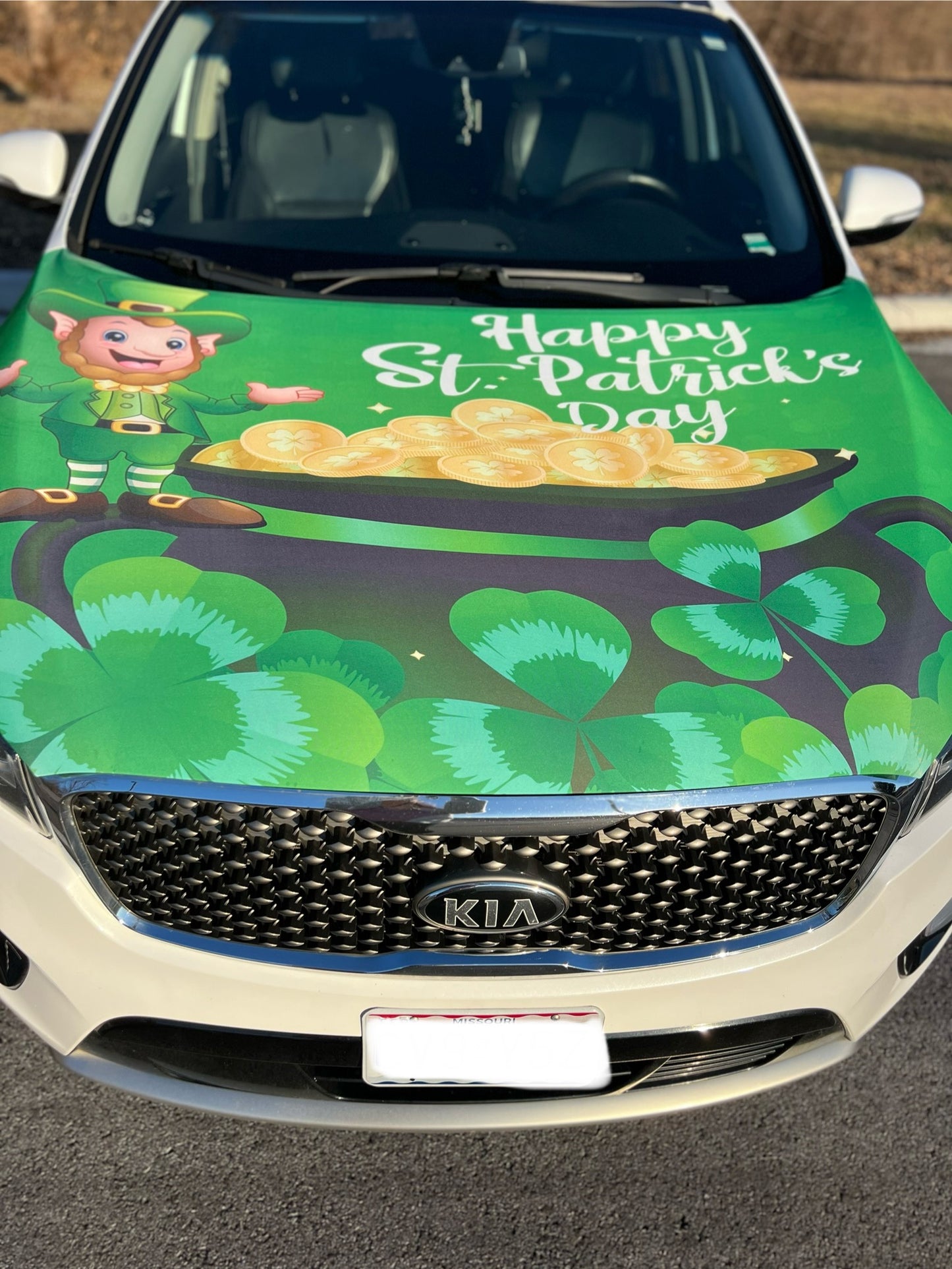Happy St. Patrick’s Day Car Hood Cover