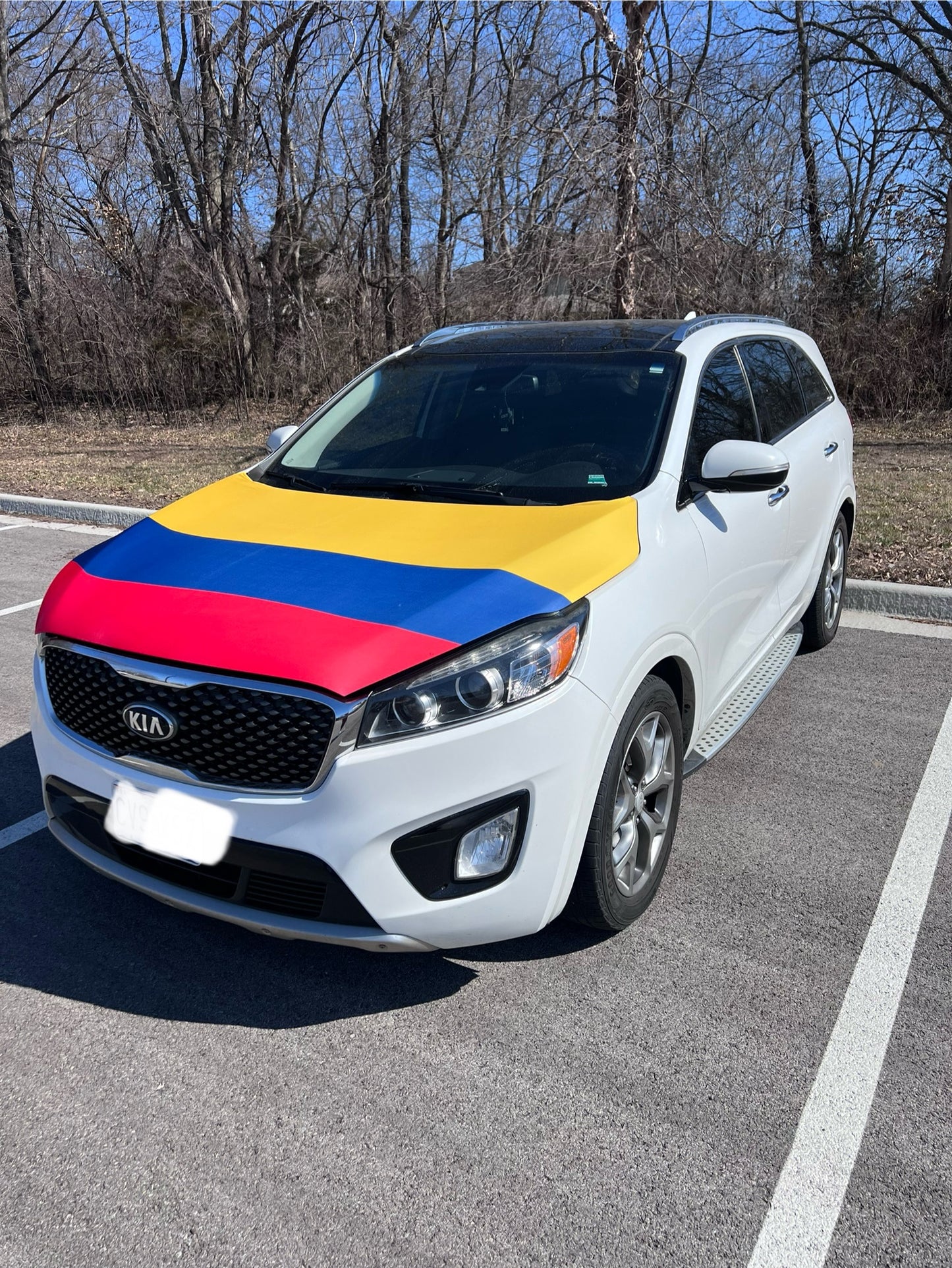 Columbia Flag Car Hood Cover