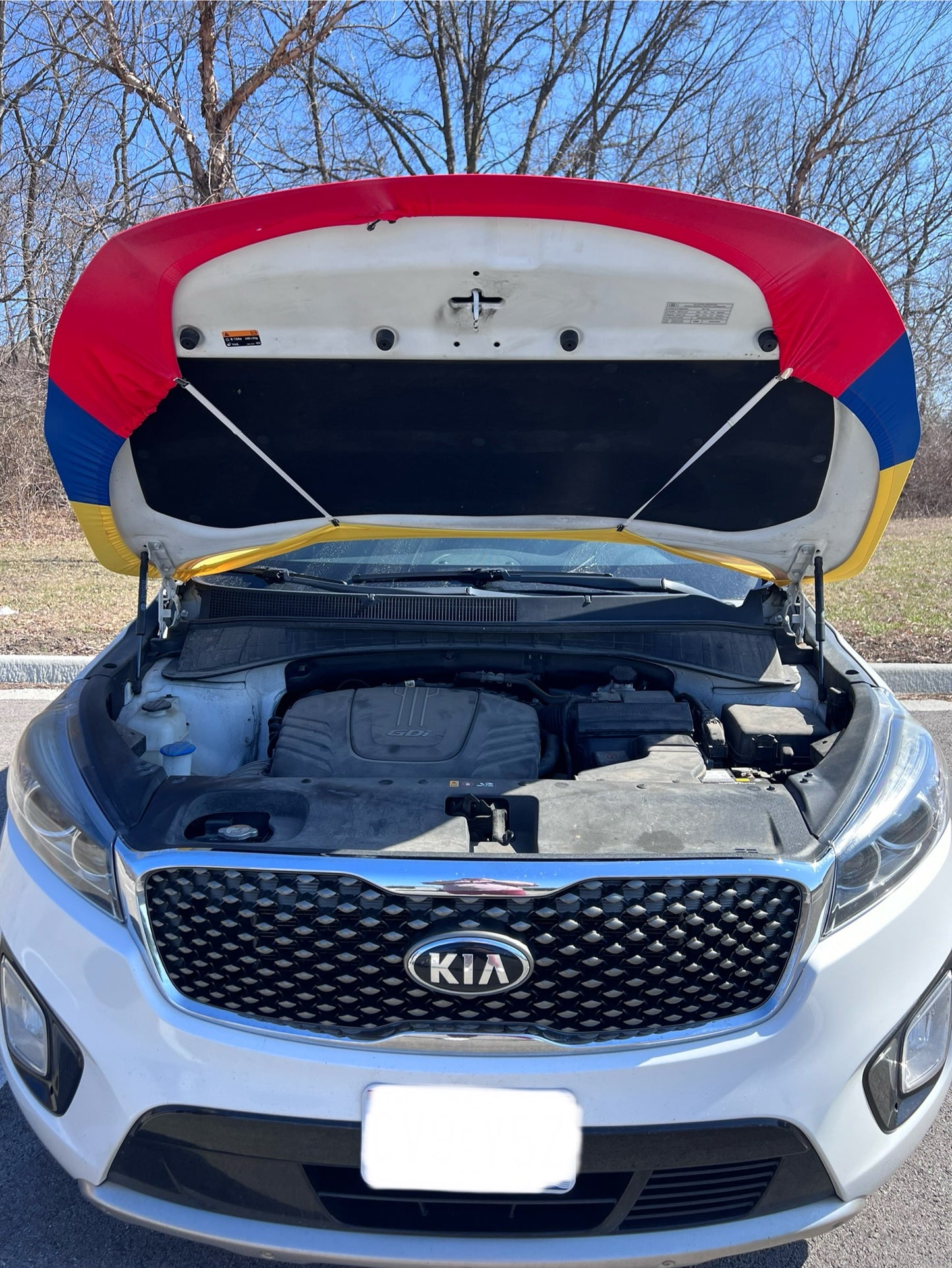 Columbia Flag Car Hood Cover