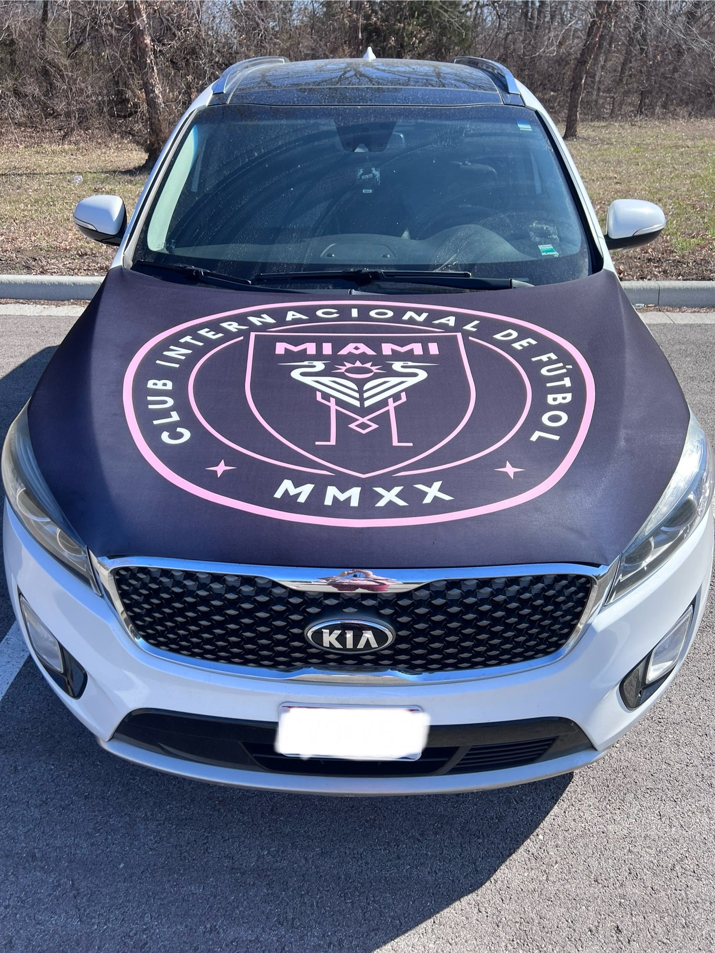 Inter Miami CF Futbol Car Hood Cover