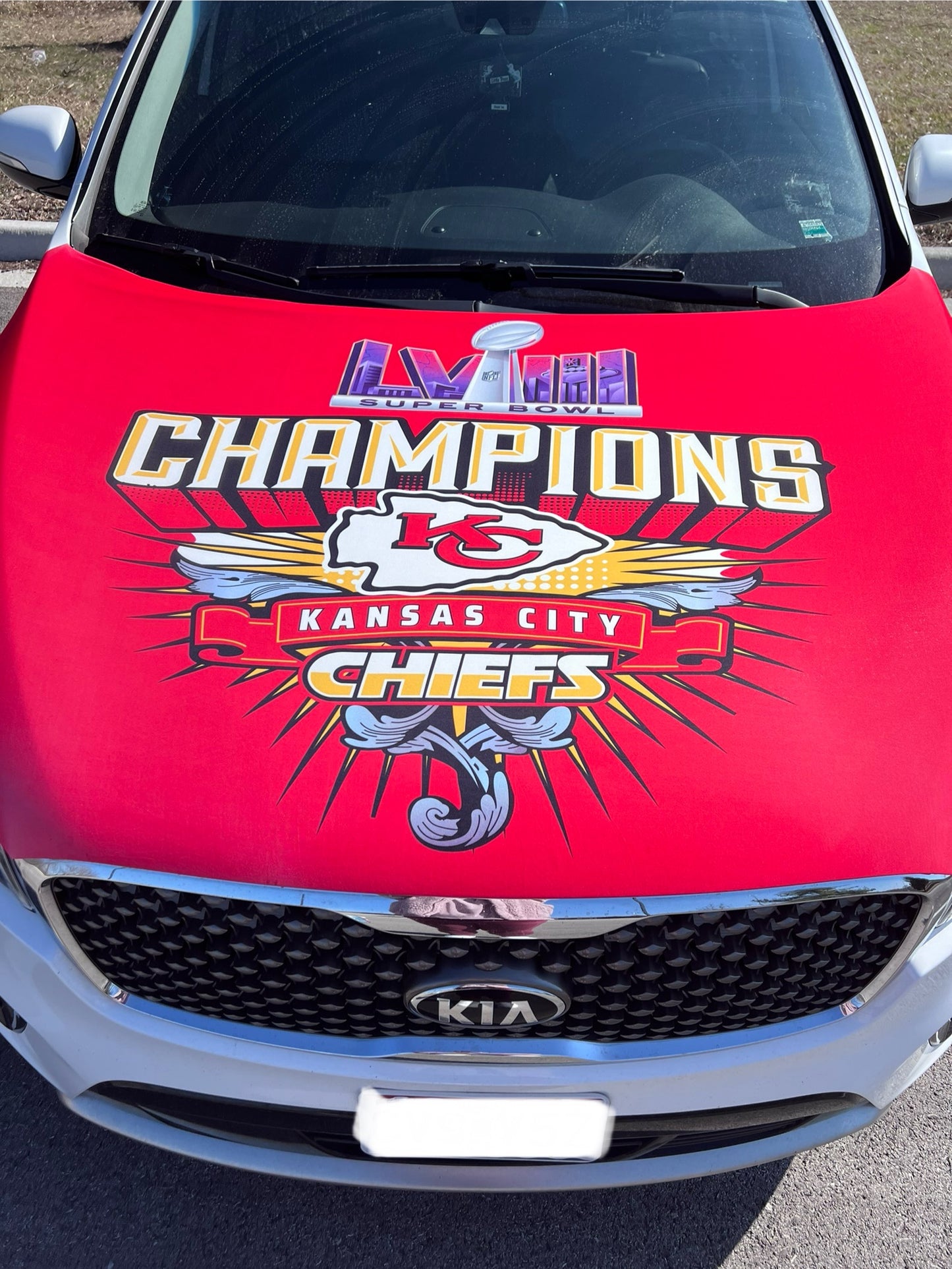 Chiefs Super Bowl Champions Car Hood Cover