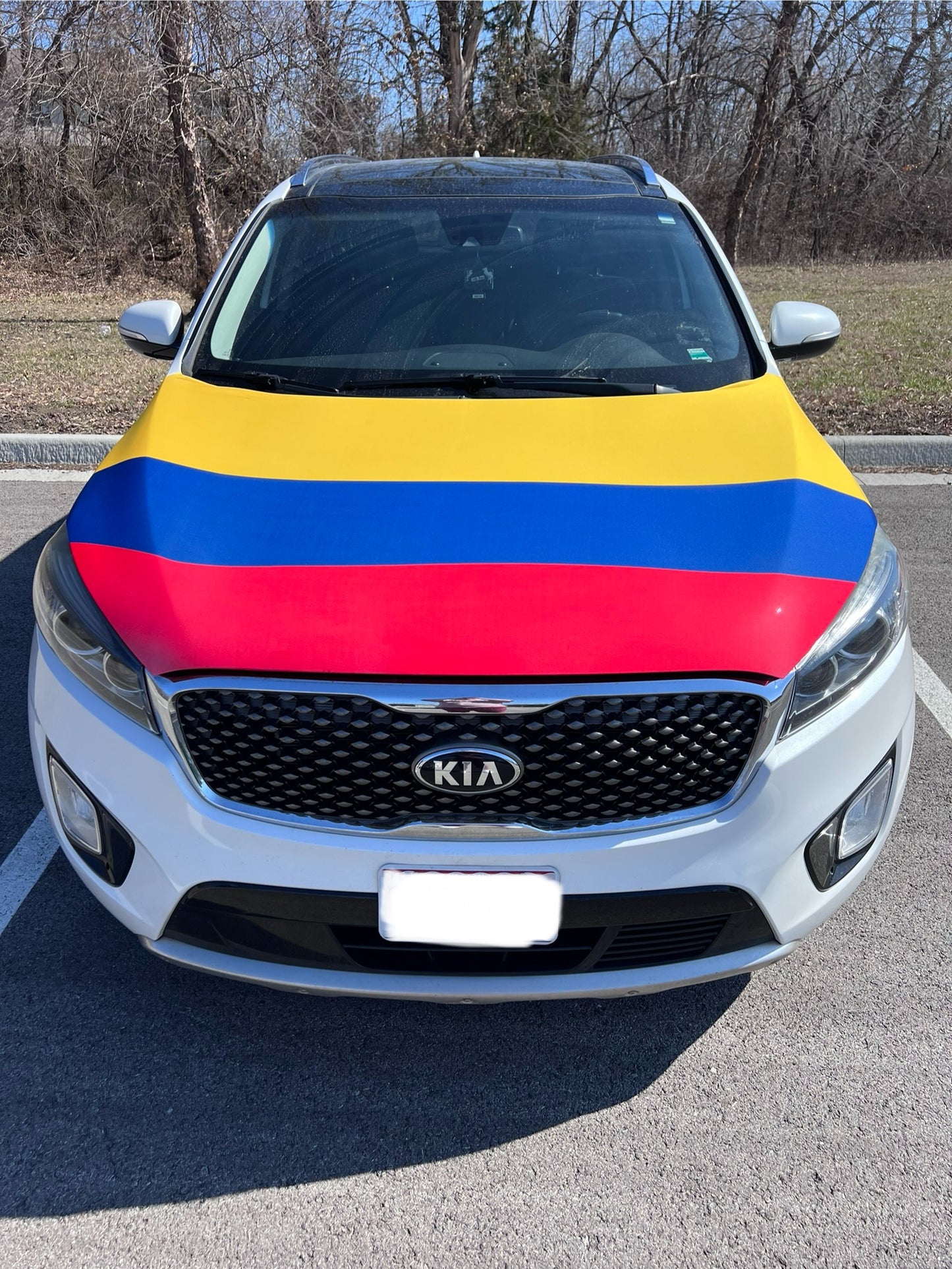 Columbia Flag Car Hood Cover