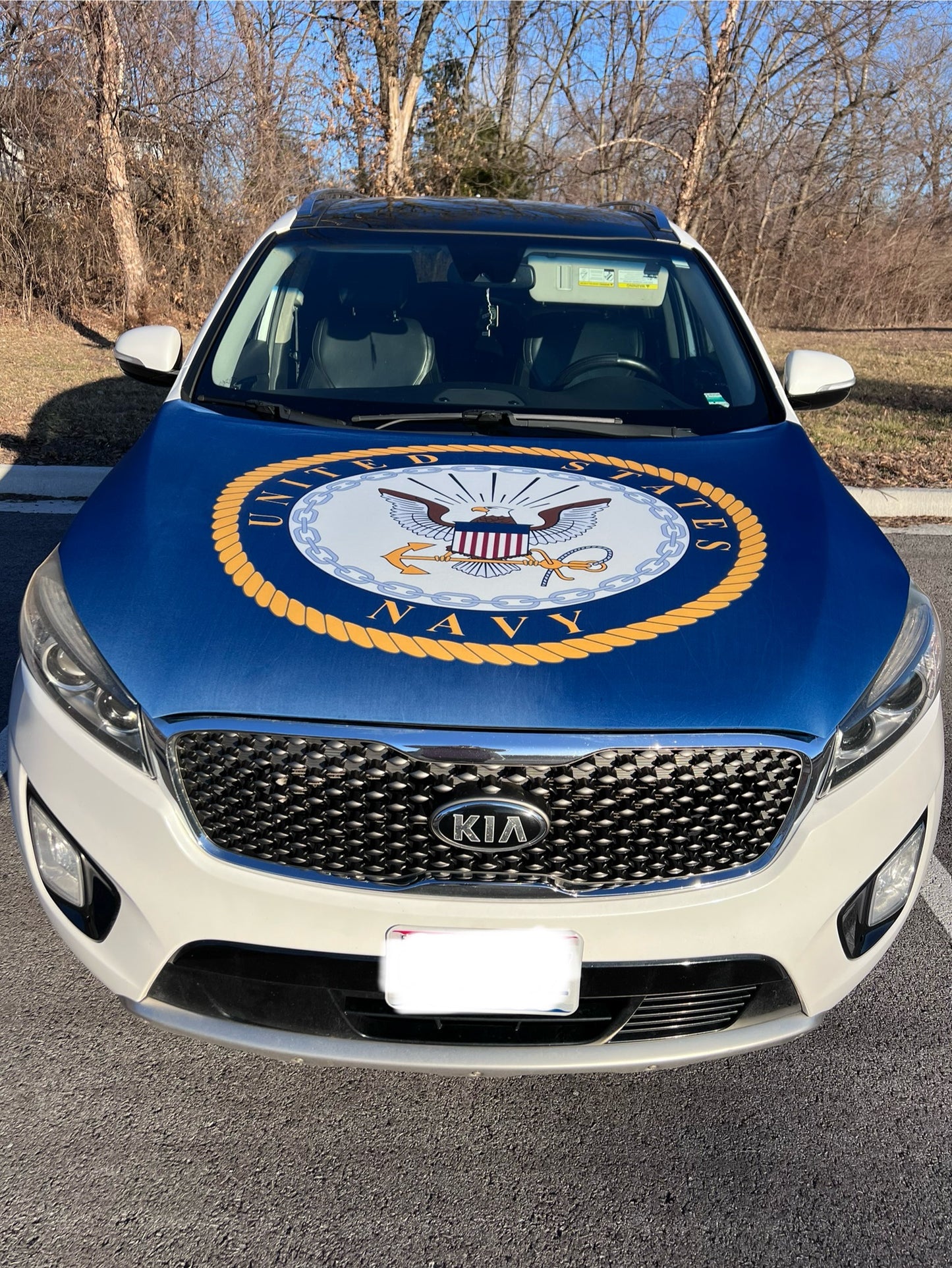 U.S. Navy Car Hood Cover