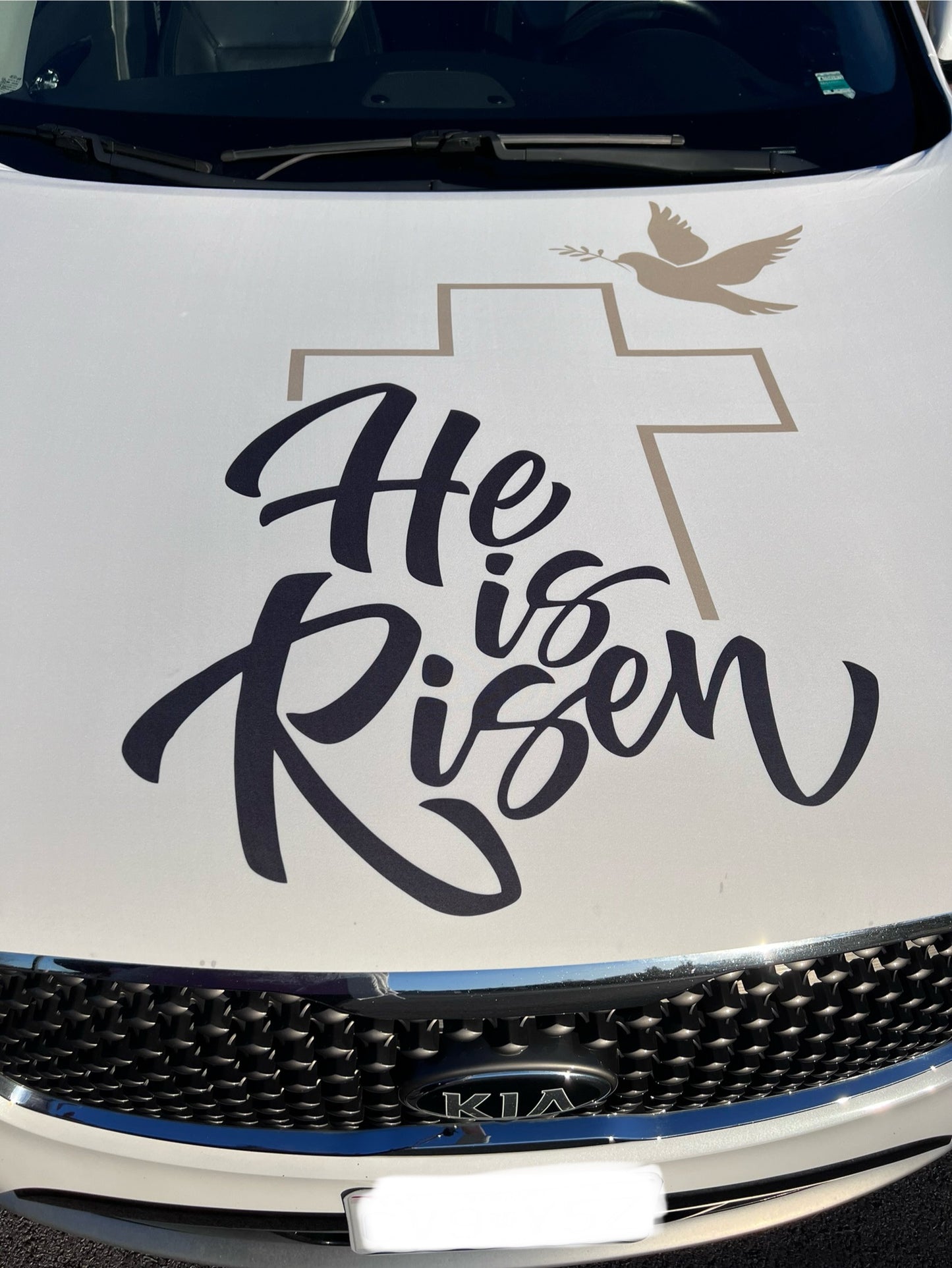 He Is Risen Easter Car Hood Cover