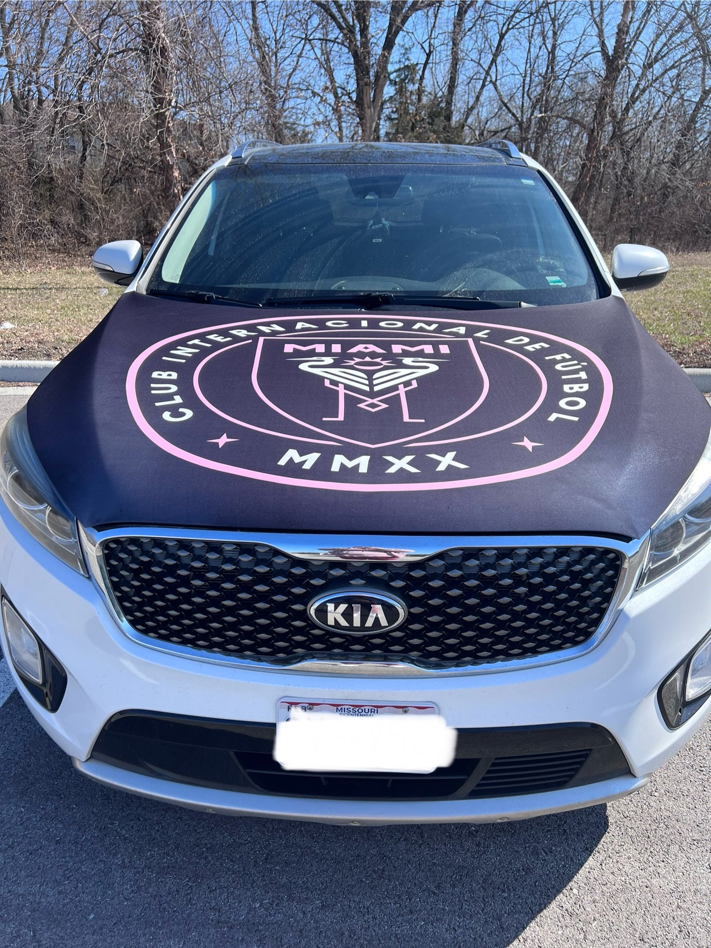 Inter Miami CF Futbol Car Hood Cover