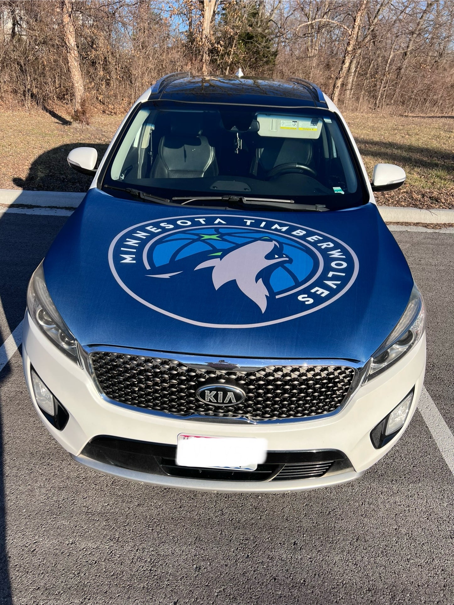 Minnesota Timberwolves Basketball Car Hood Cover
