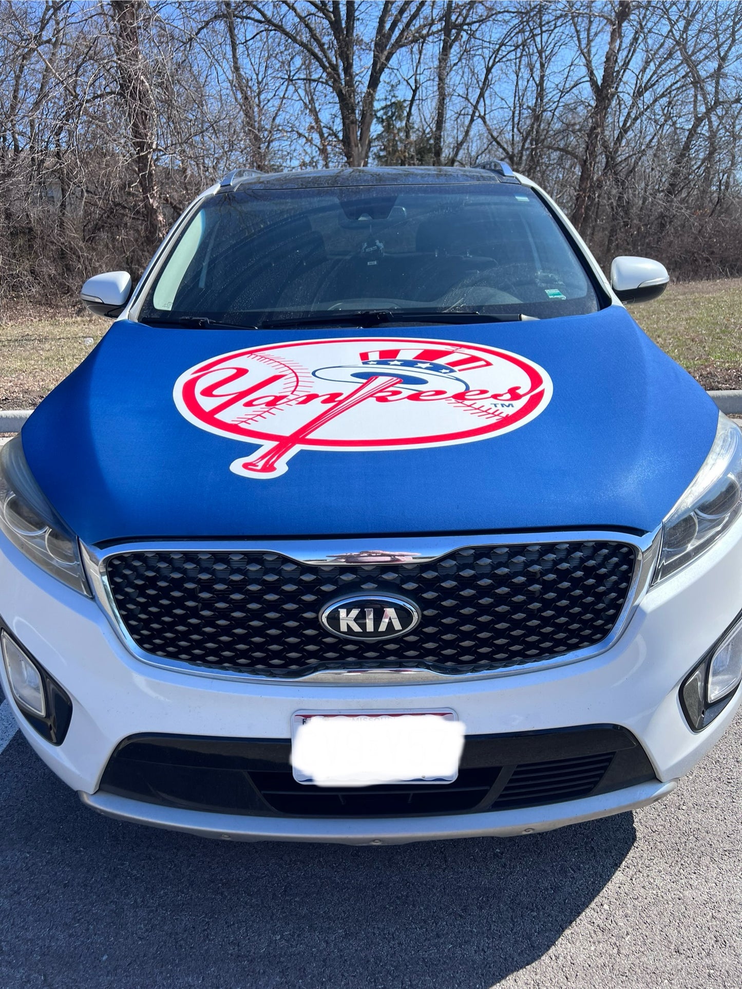 New York Yankees Baseball Car Hood Cover
