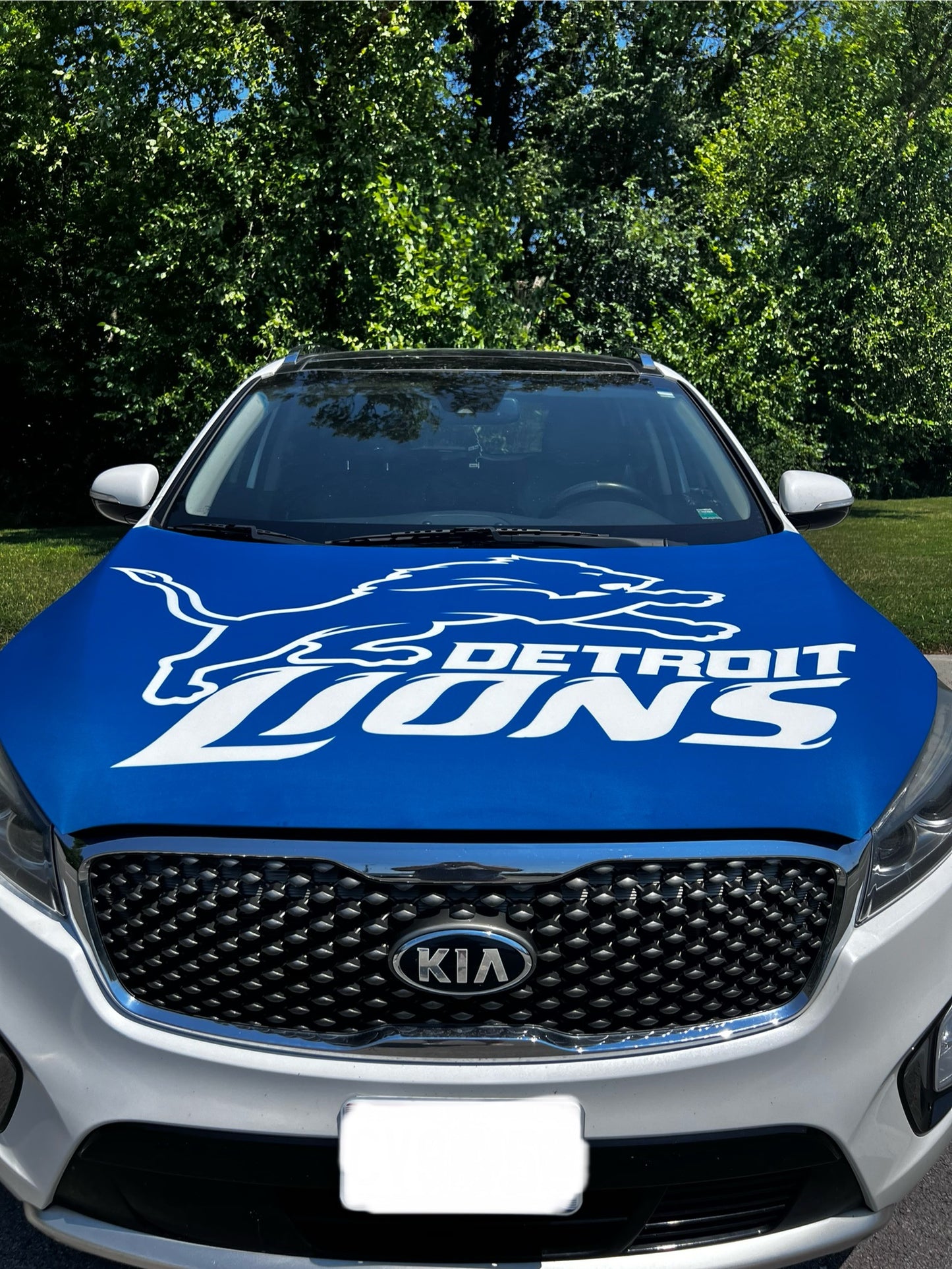 Detroit Lions Car Hood Cover