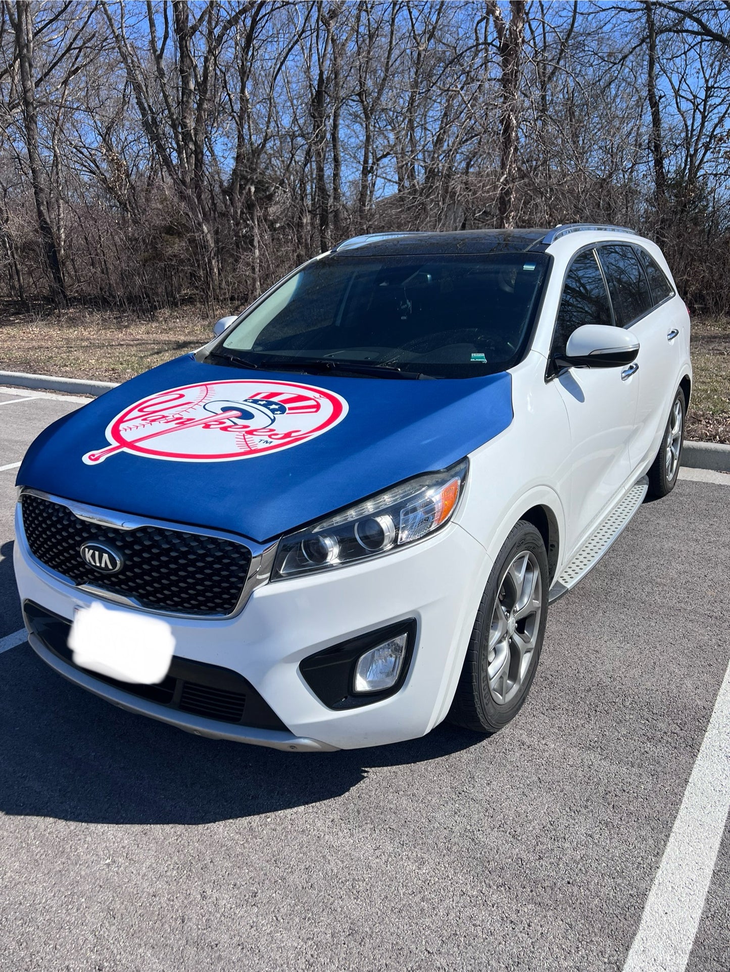 New York Yankees Baseball Car Hood Cover