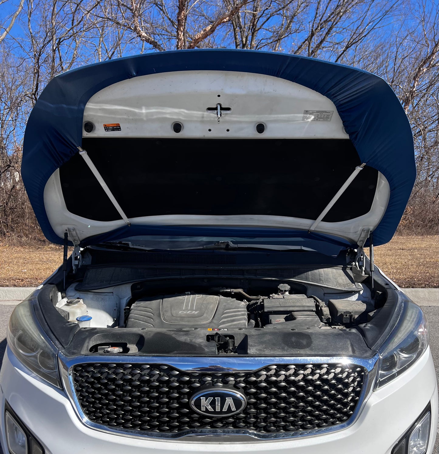 New England Patriots (with name) Car Hood Cover