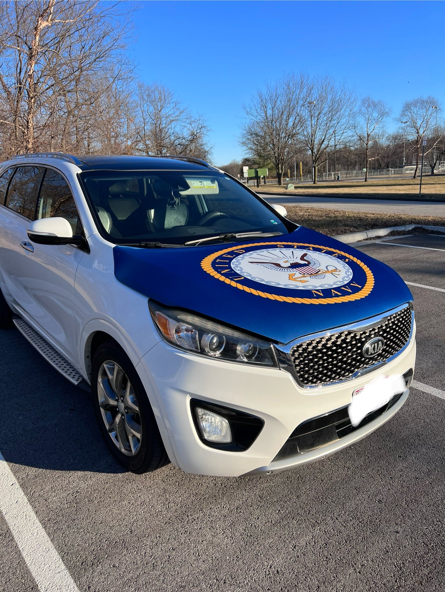 U.S. Navy Car Hood Cover