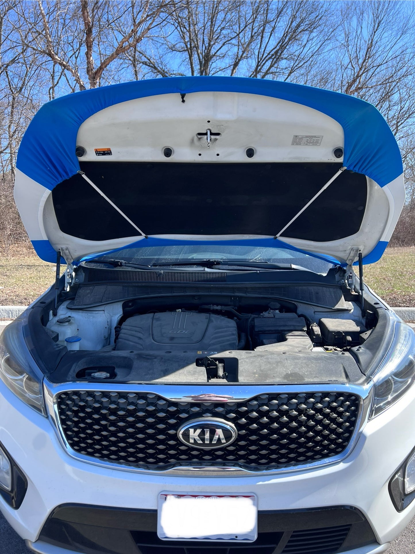 El Salvador Flag Car Hood Cover