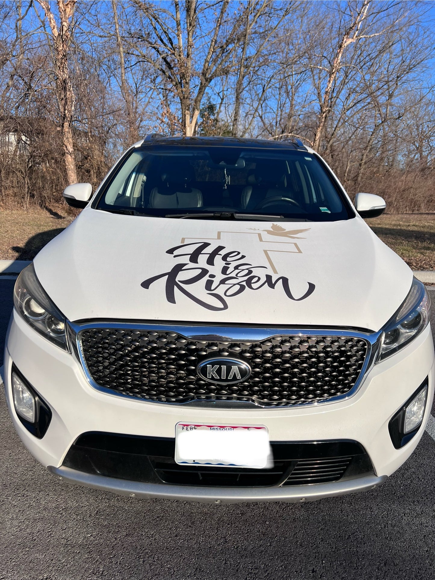 He Is Risen Easter Car Hood Cover