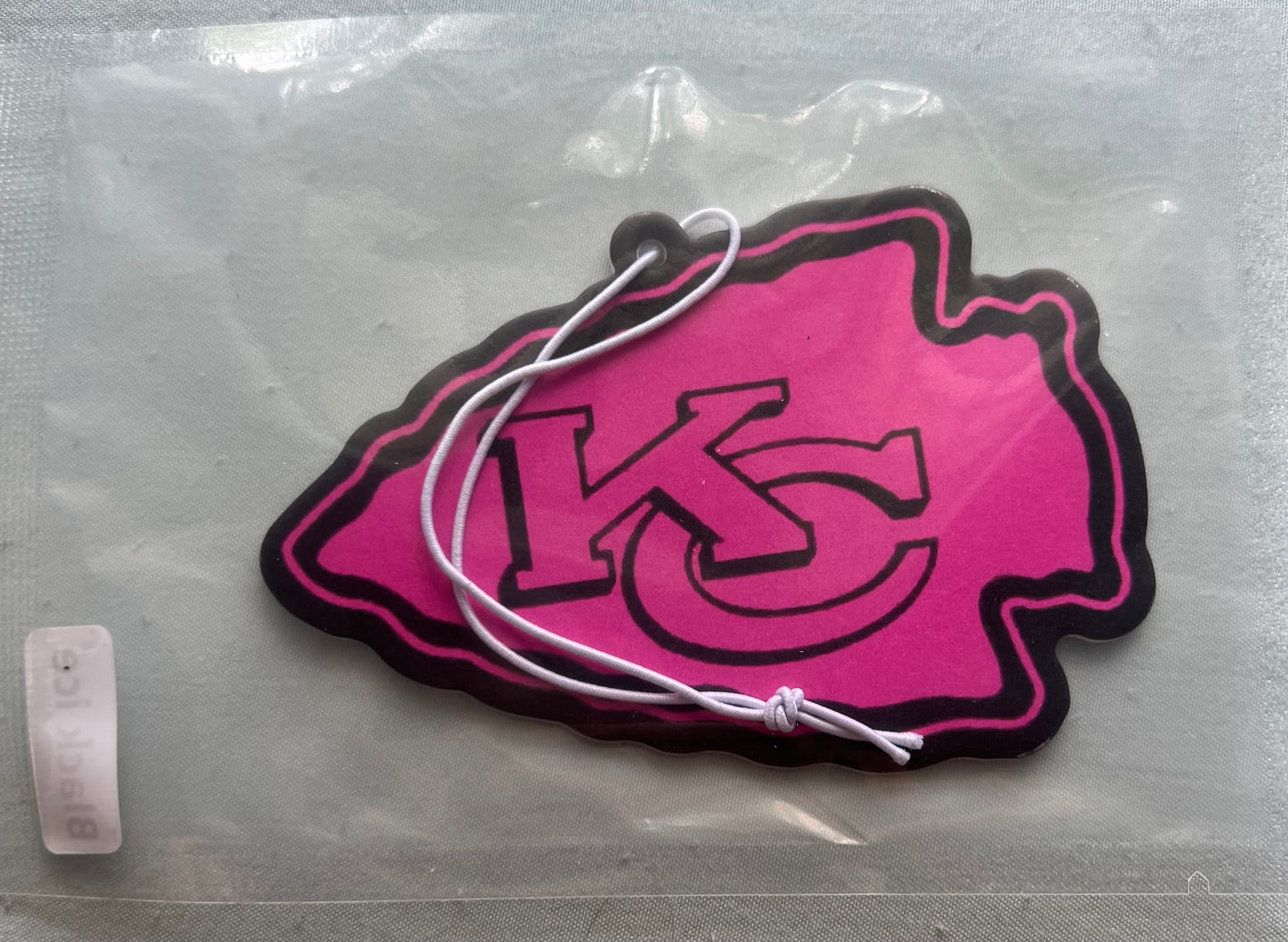 Pink and Black Chiefs Arrowhead Car Freshener