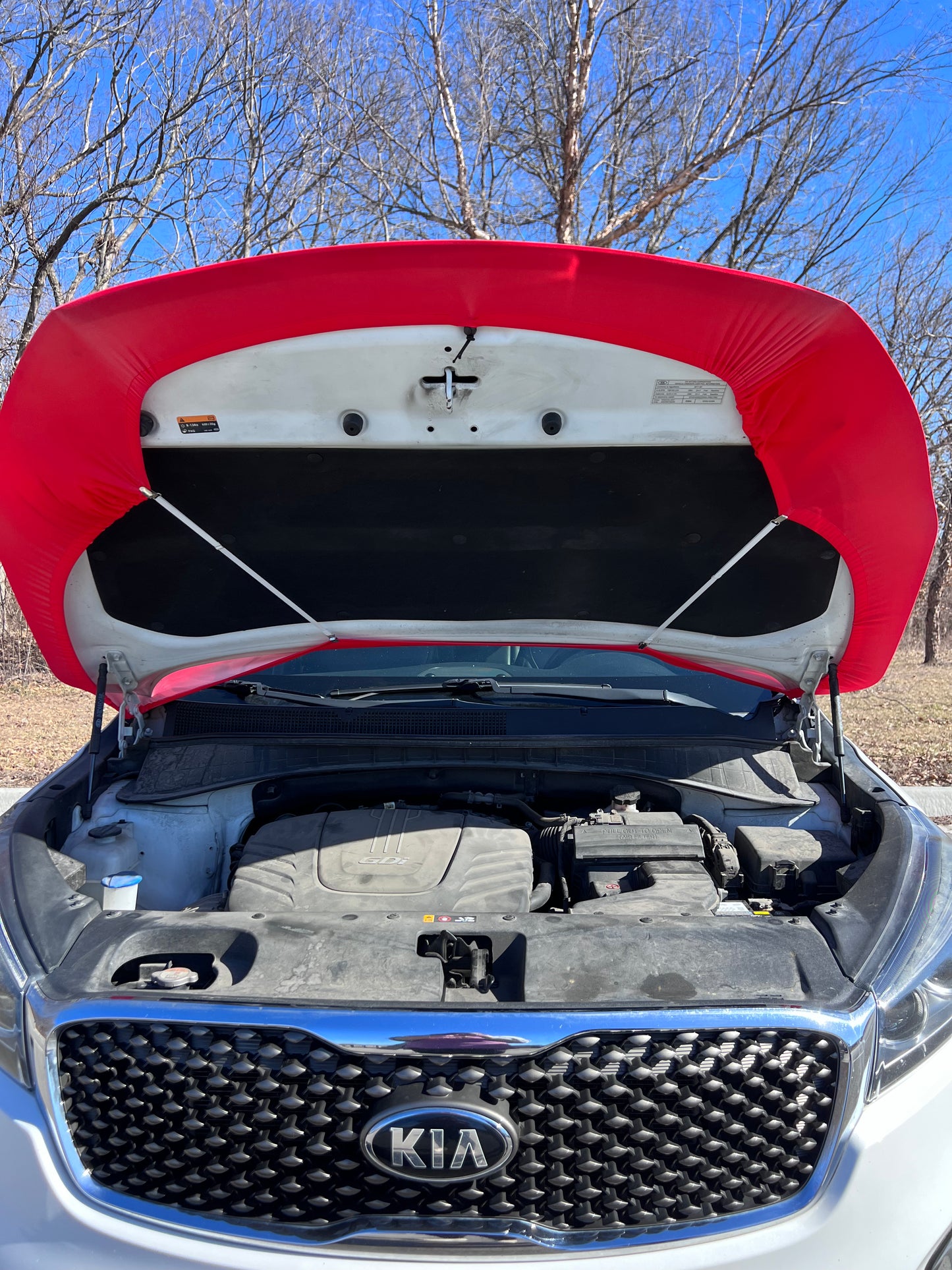 Kansas City Chiefs Round Logo Car Hood Cover