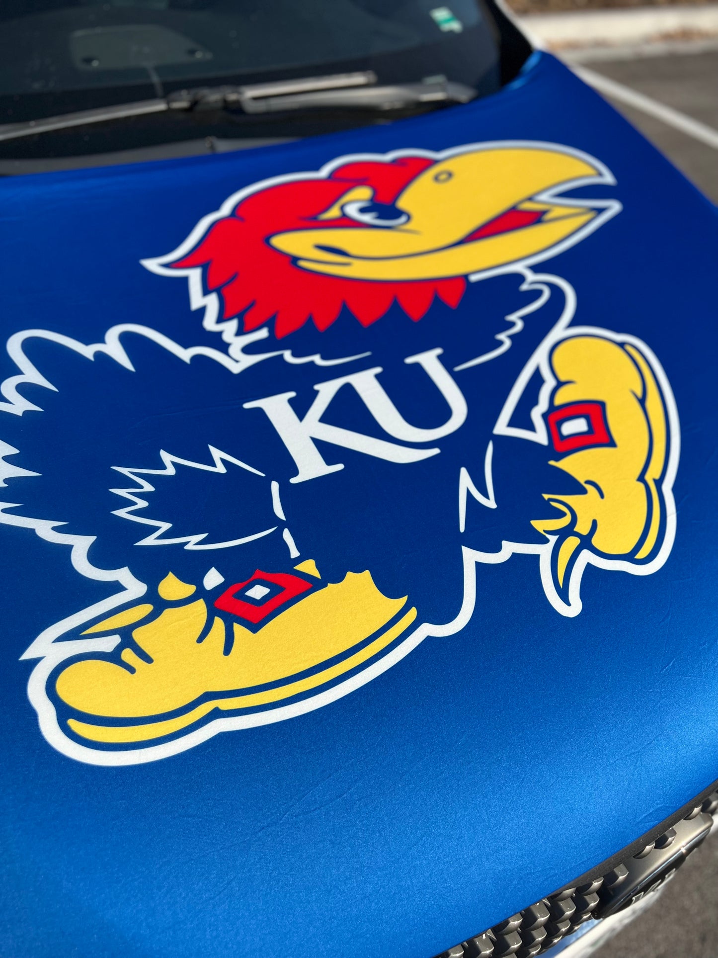 KU Jayhawks Car Hood Cover