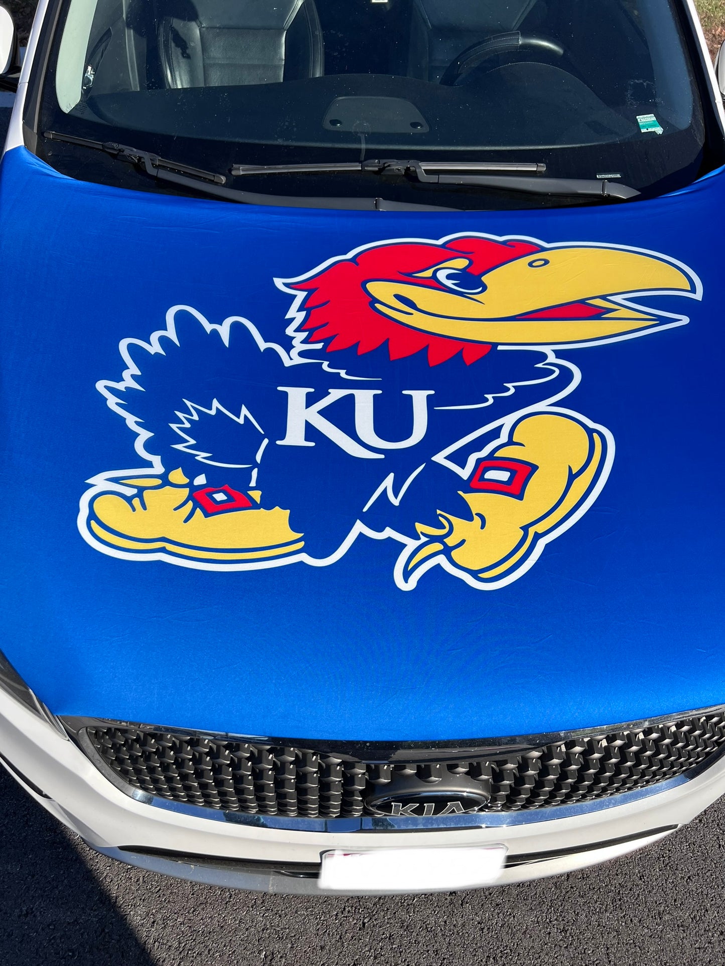 KU Jayhawks Car Hood Cover