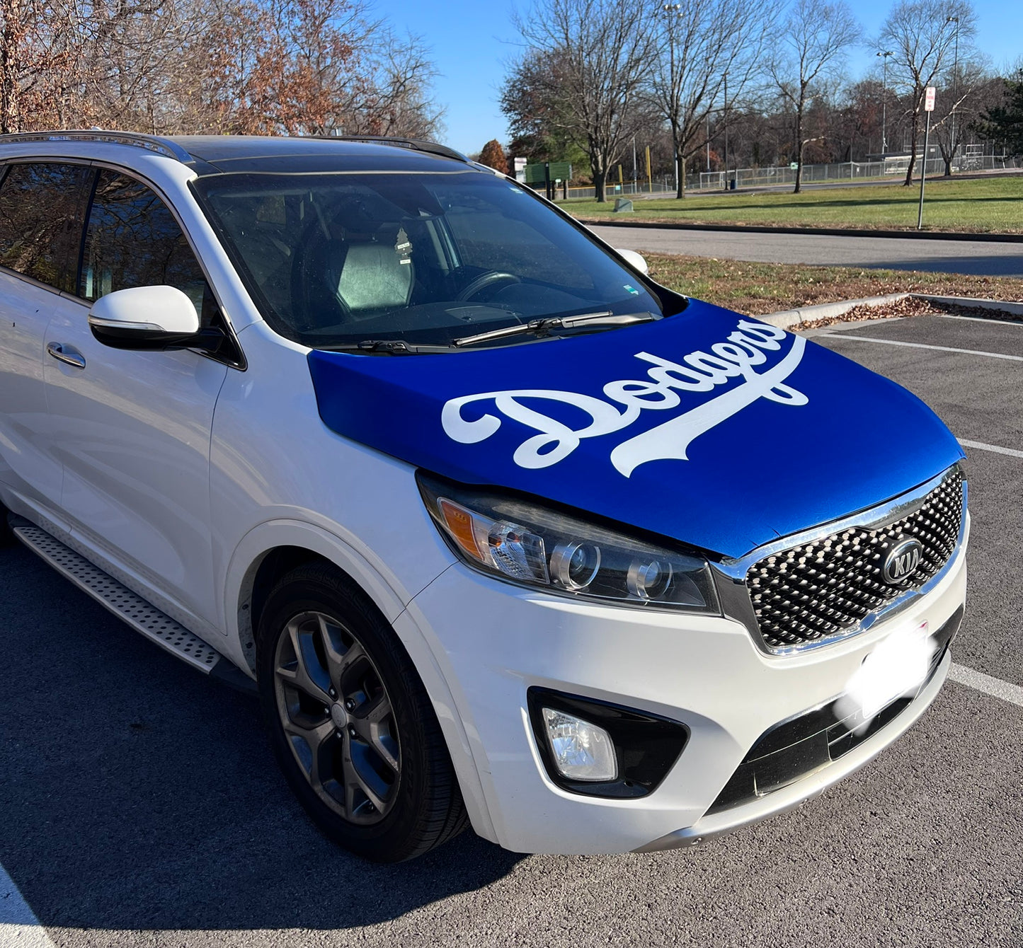 Dodgers Baseball Car Hood Cover