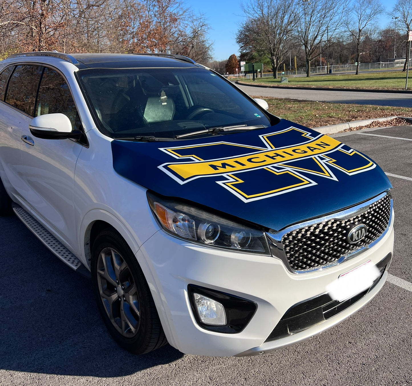 Michigan State College Car Hood Cover