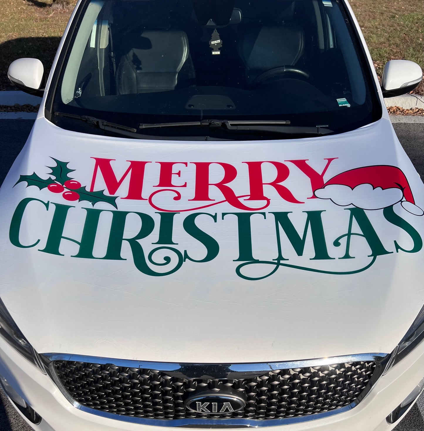 Merry Christmas Car Hood Cover