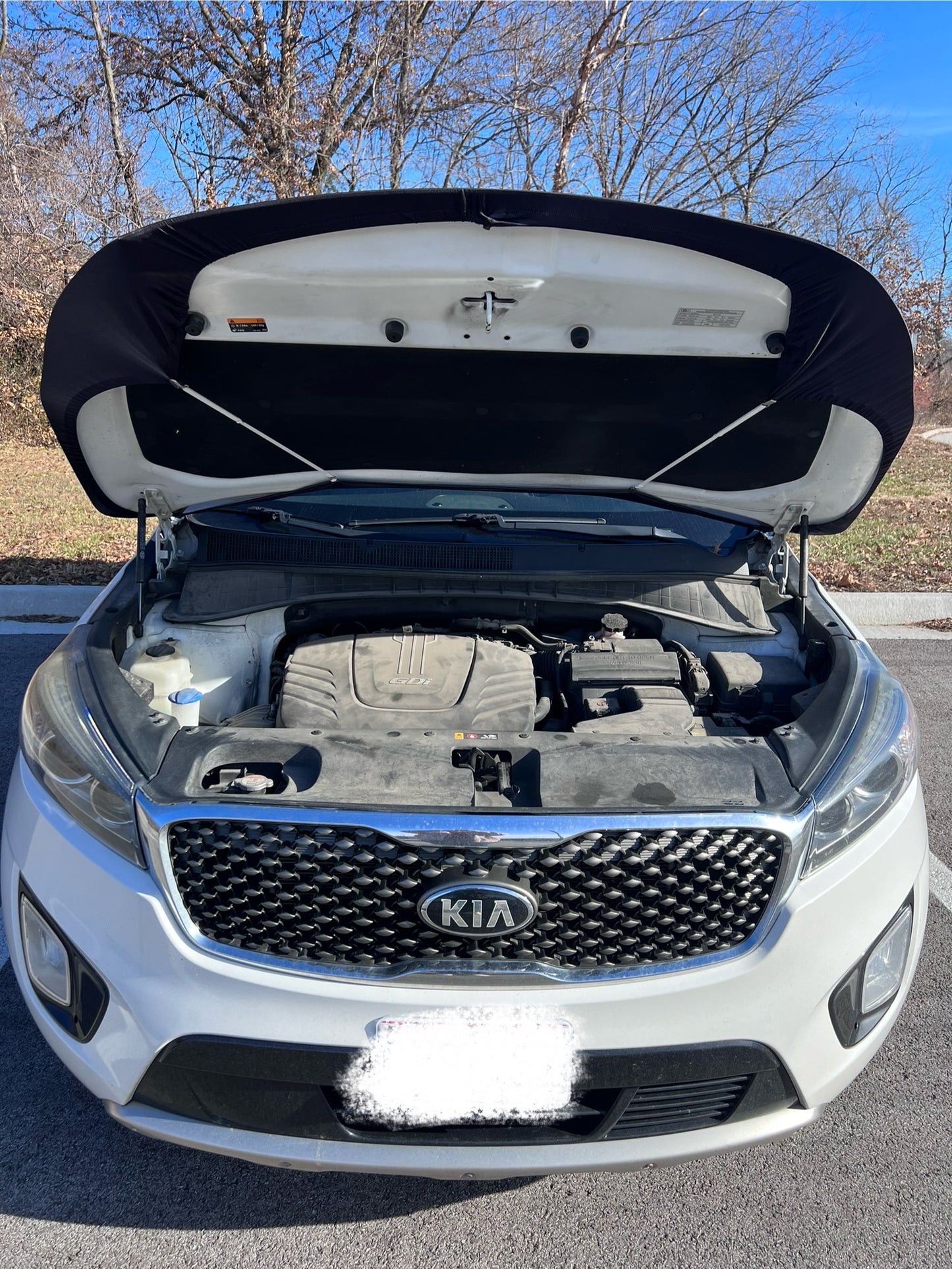 Black and Red Chiefs Car Hood Cover