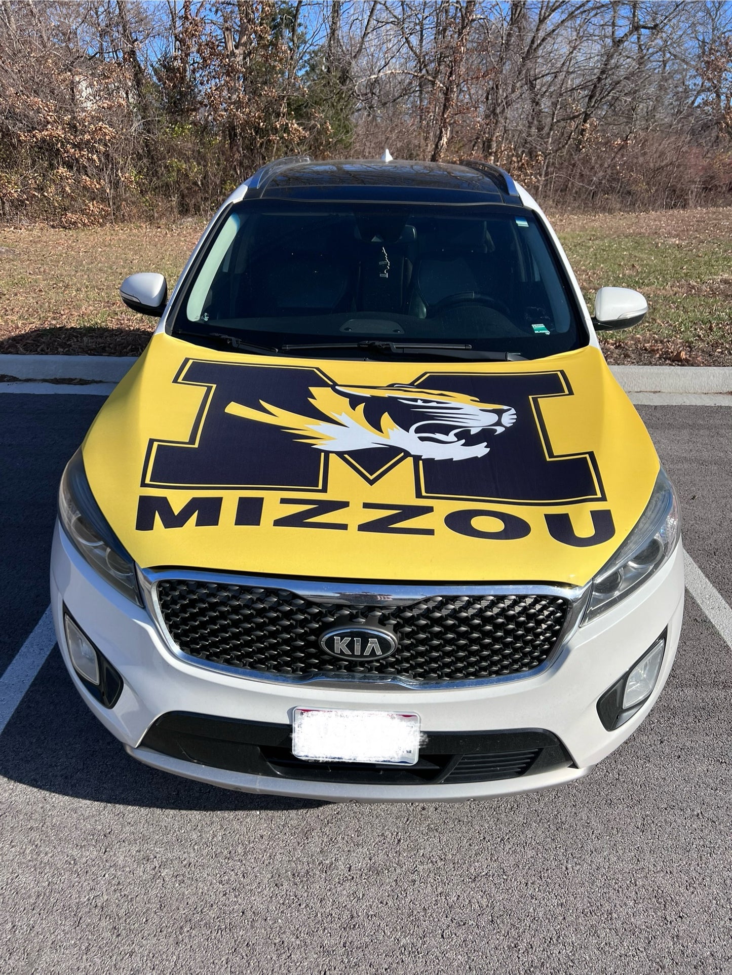 Mizzou College Car Hood Cover