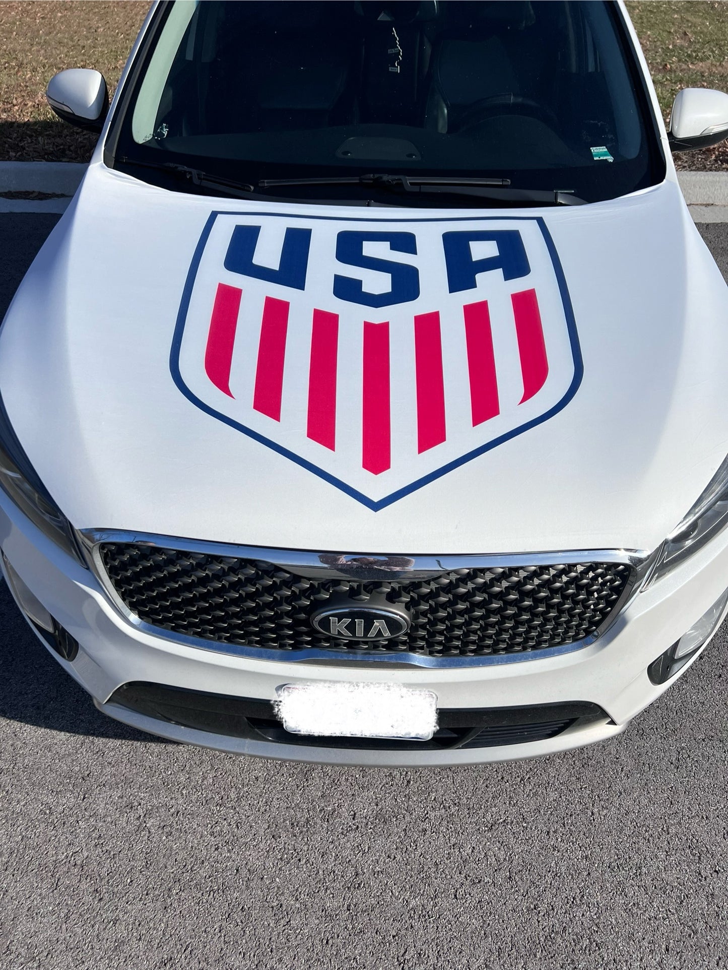 USA Soccer Team Car Hood Cover
