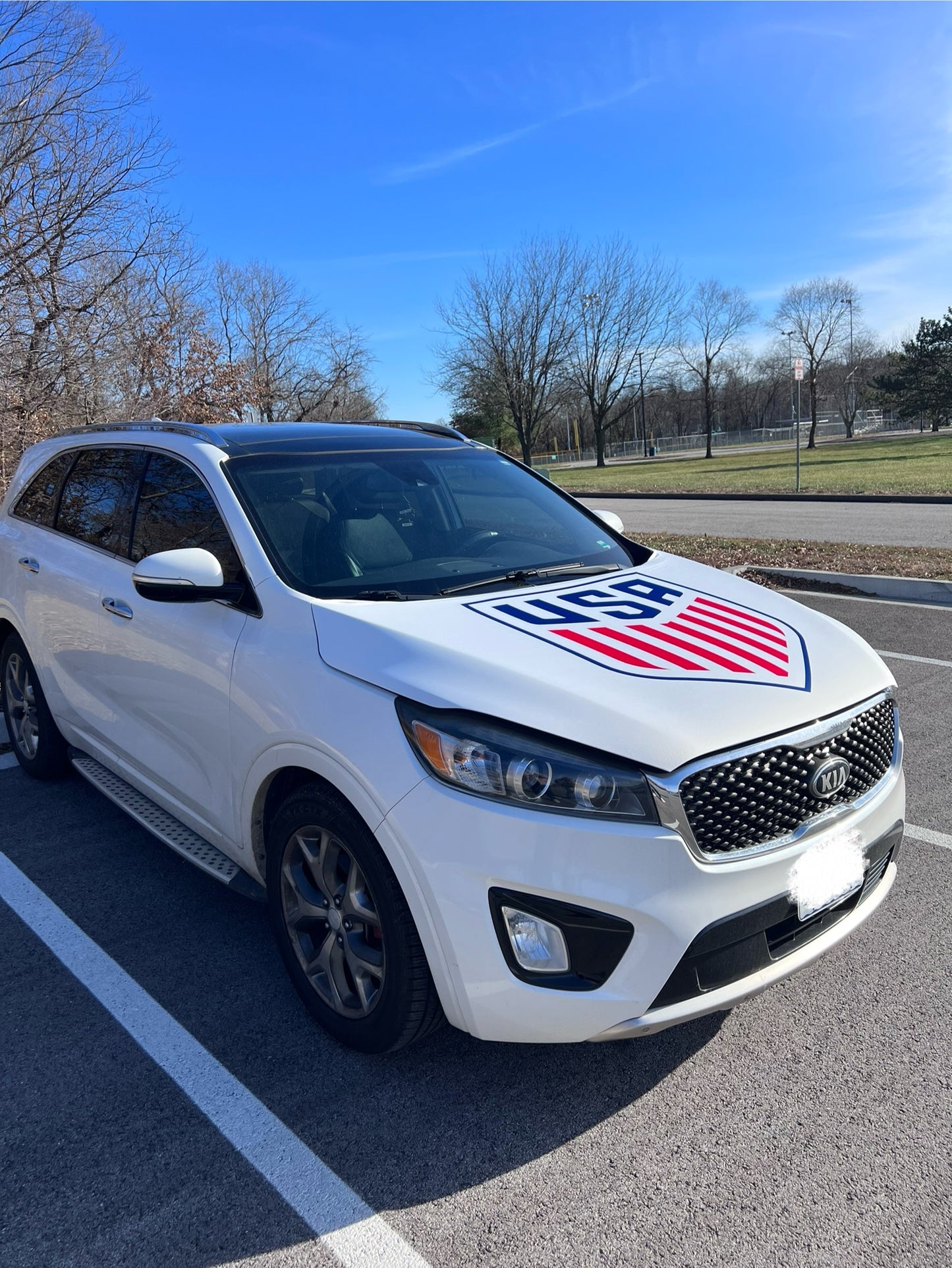 USA Soccer Team Car Hood Cover