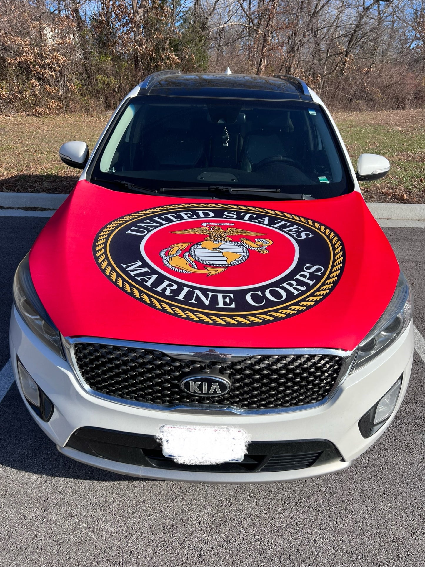 Marine Corps Car Hood Cover