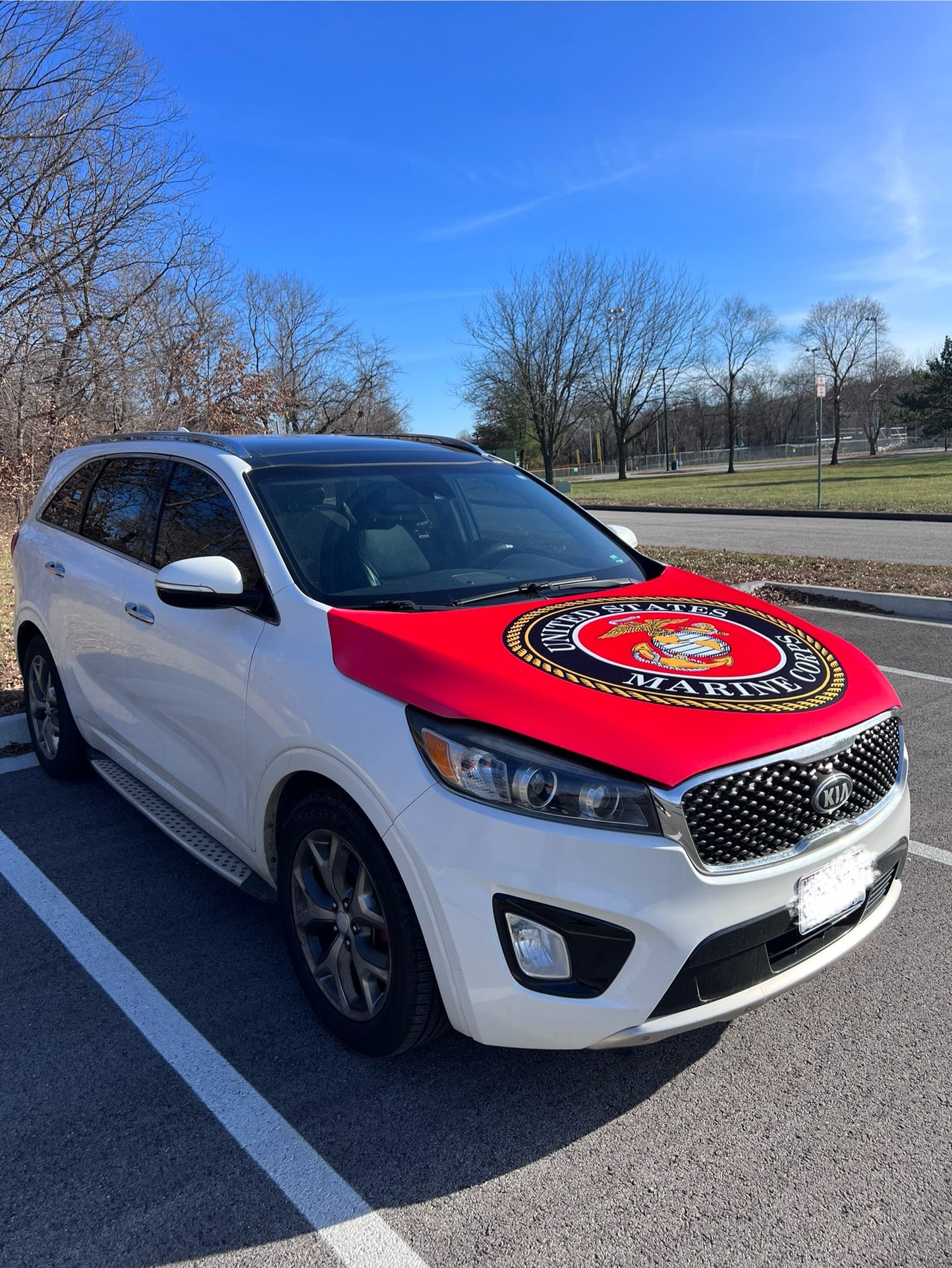 Marine Corps Car Hood Cover