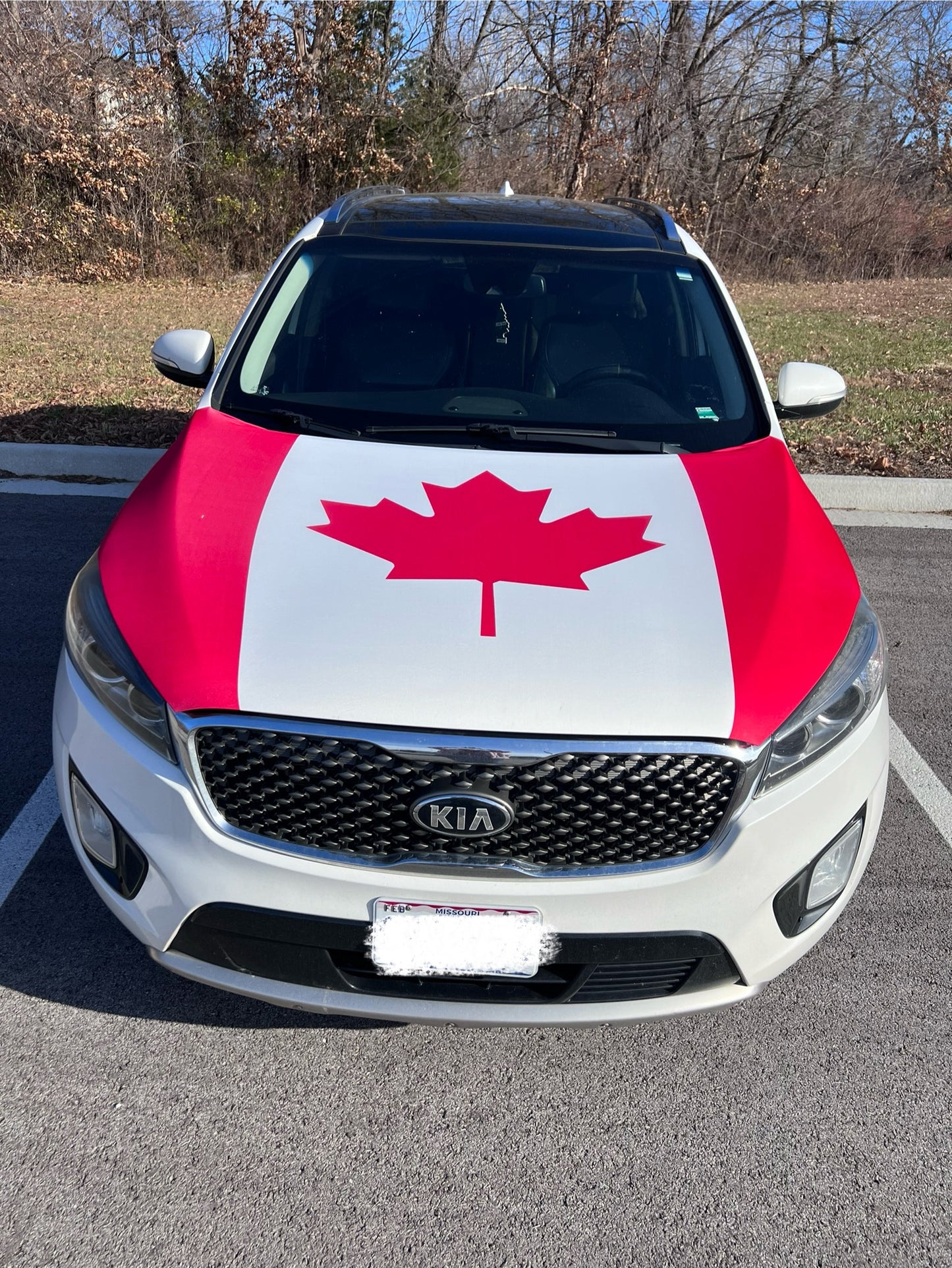 Canadian Flag Car Hood Cover