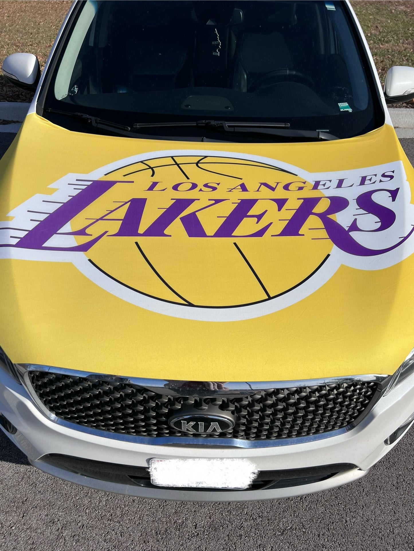 L.A. Lakers Basketball Car Hood Cover