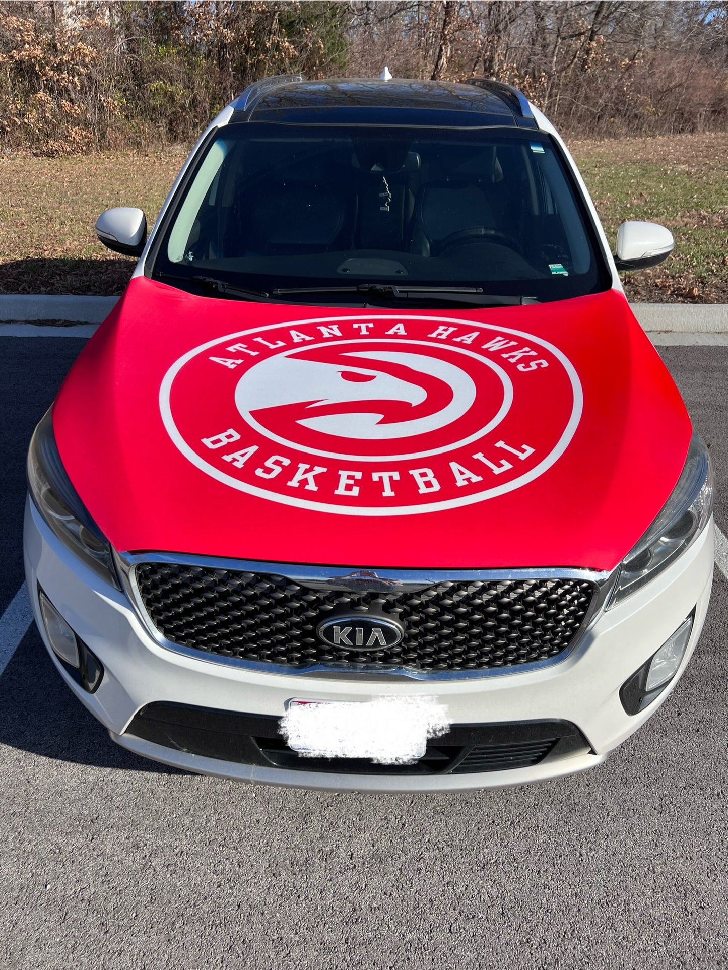 Atlanta Hawks Basketball Car Hood Cover