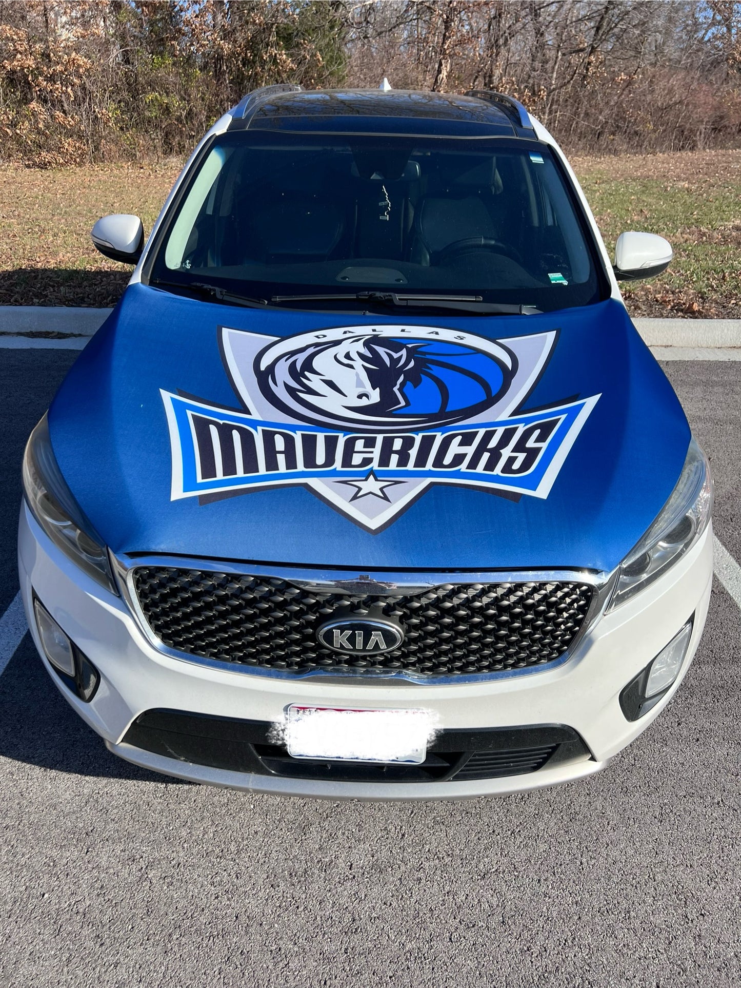 Dallas Mavericks Basketball Car Hood Cover