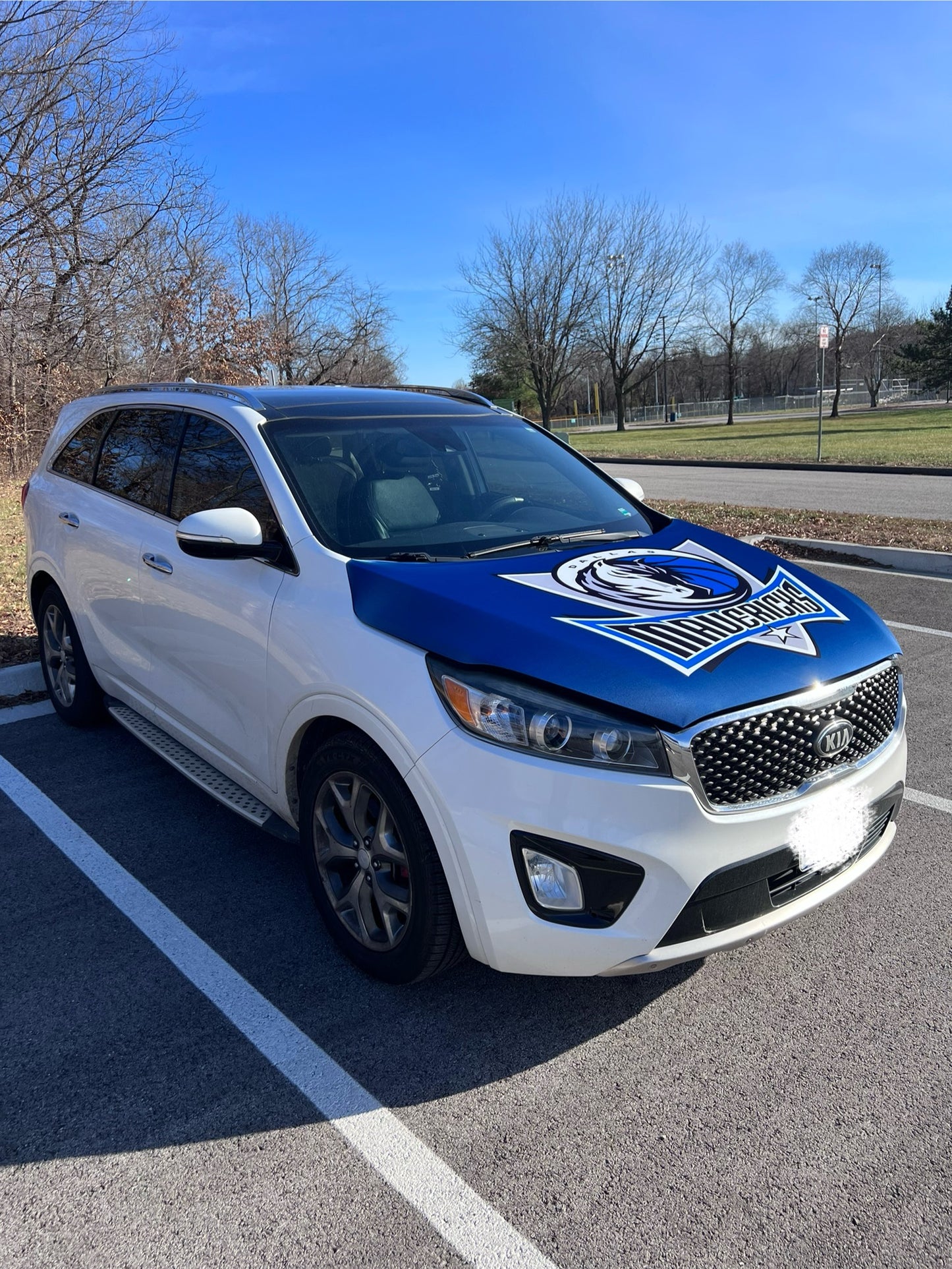 Dallas Mavericks Basketball Car Hood Cover
