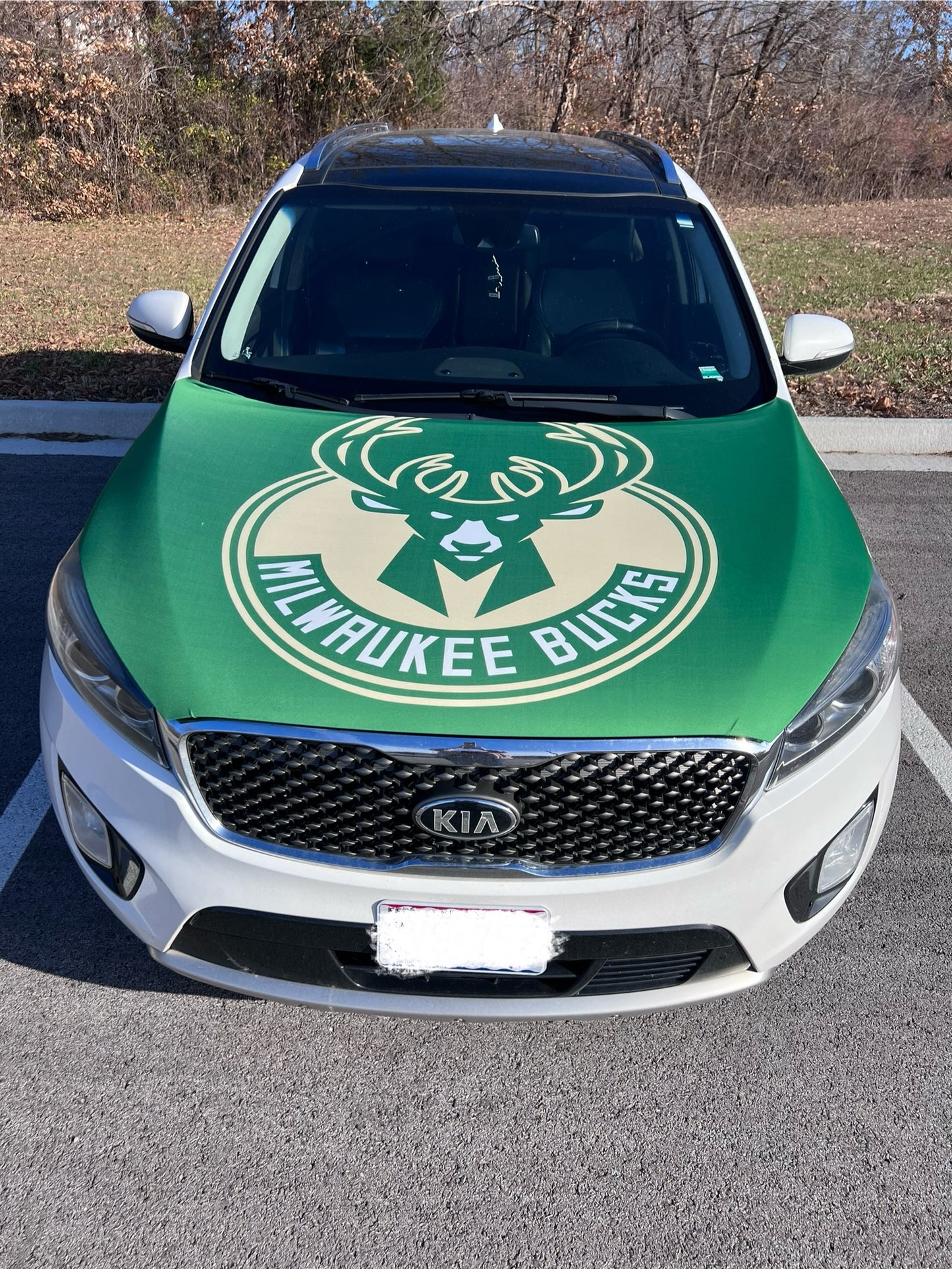 Milwaukee Bucks Basketball Car Hood Cover