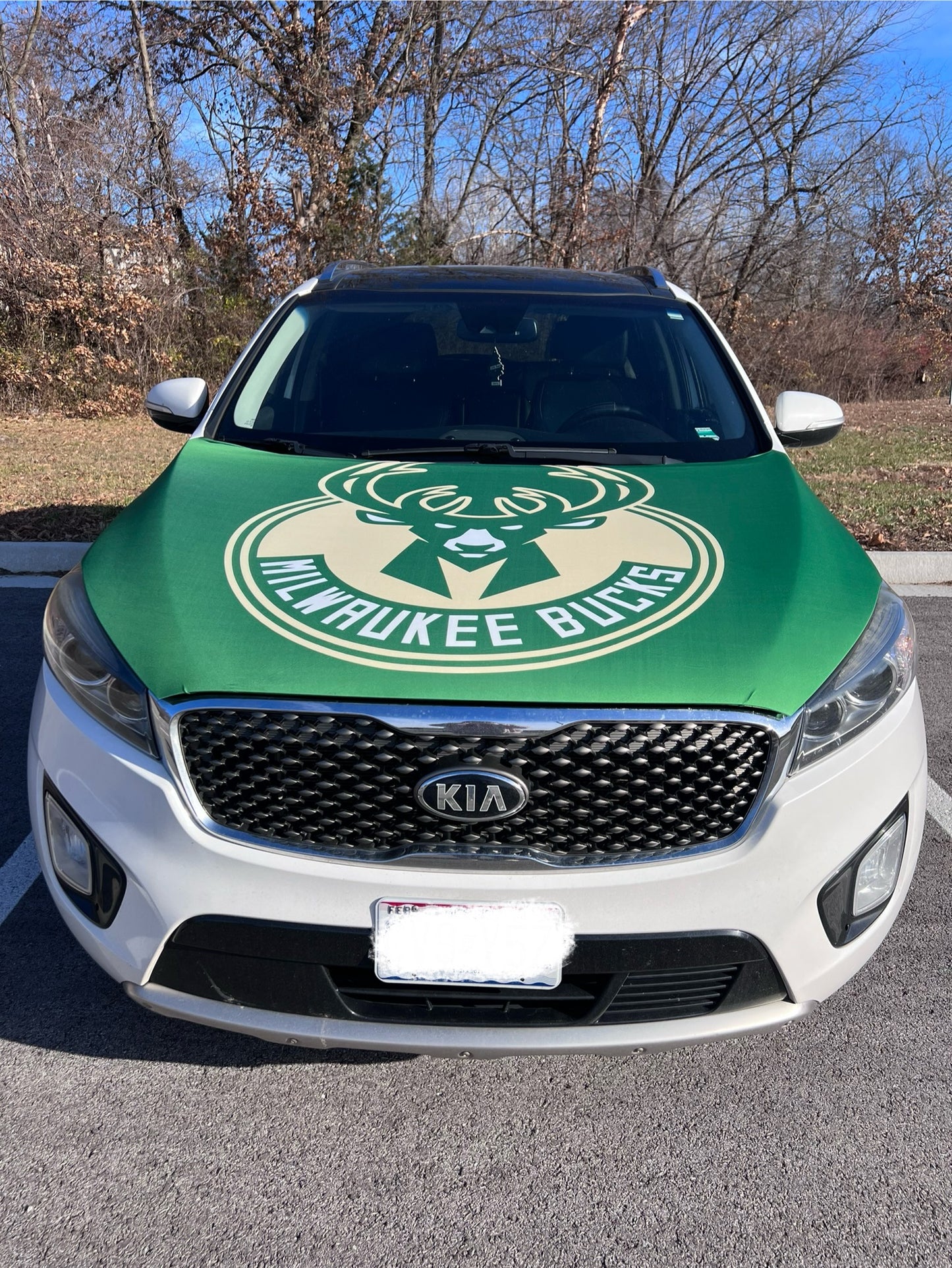 Milwaukee Bucks Basketball Car Hood Cover