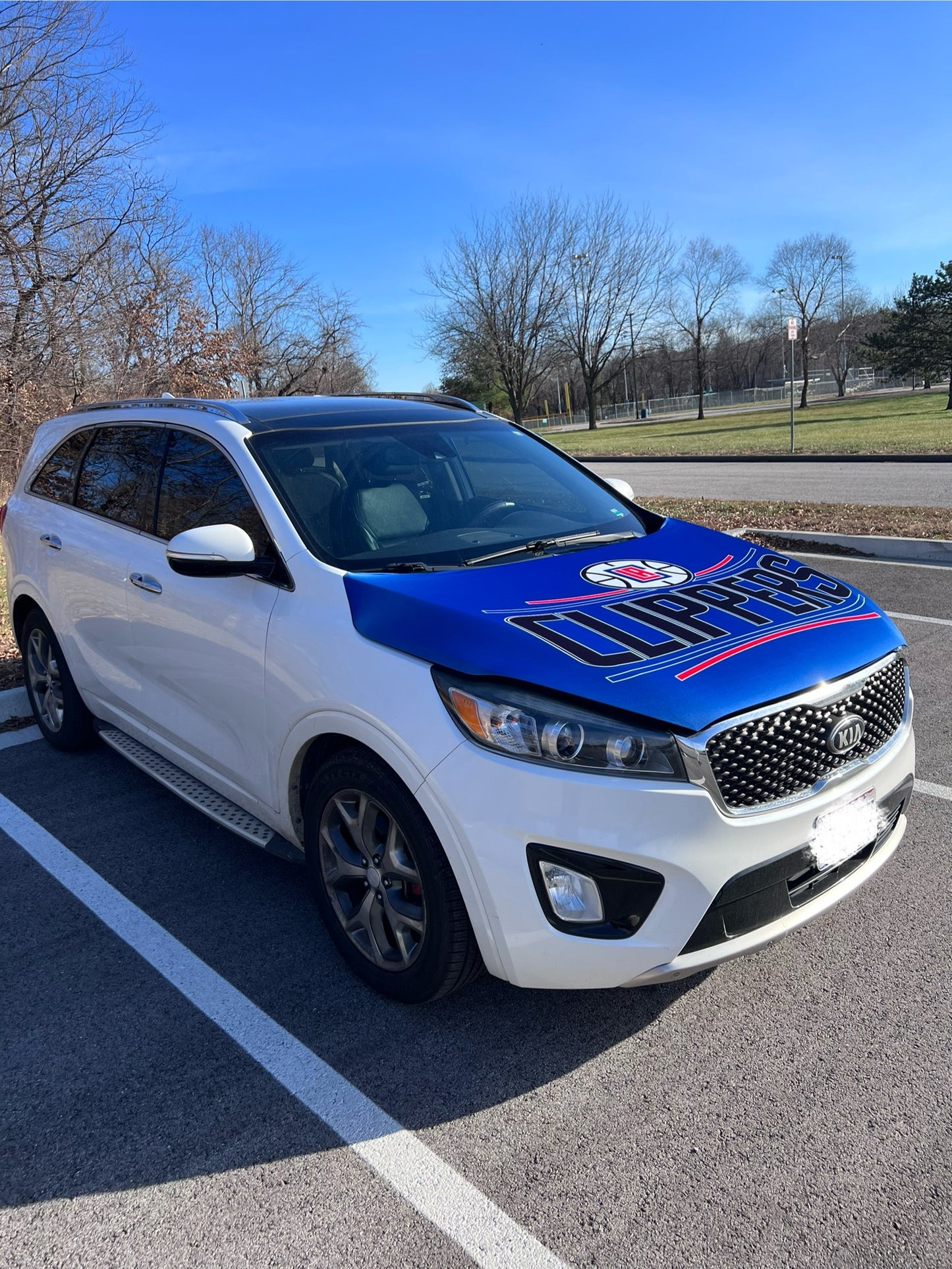 L.A. Clippers Basketball Car Hood Cover