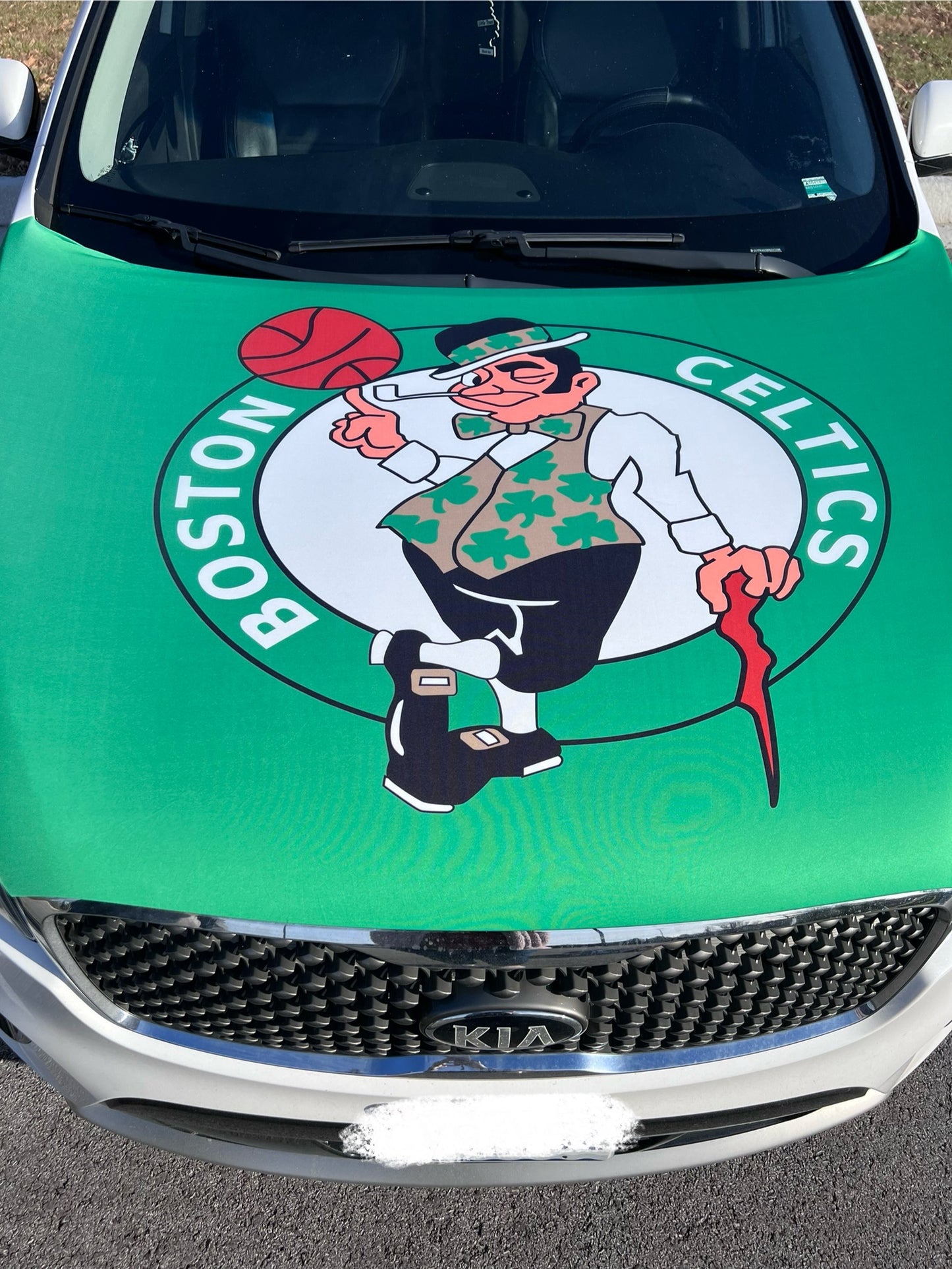 Boston Celtics Basketball Car Hood Cover