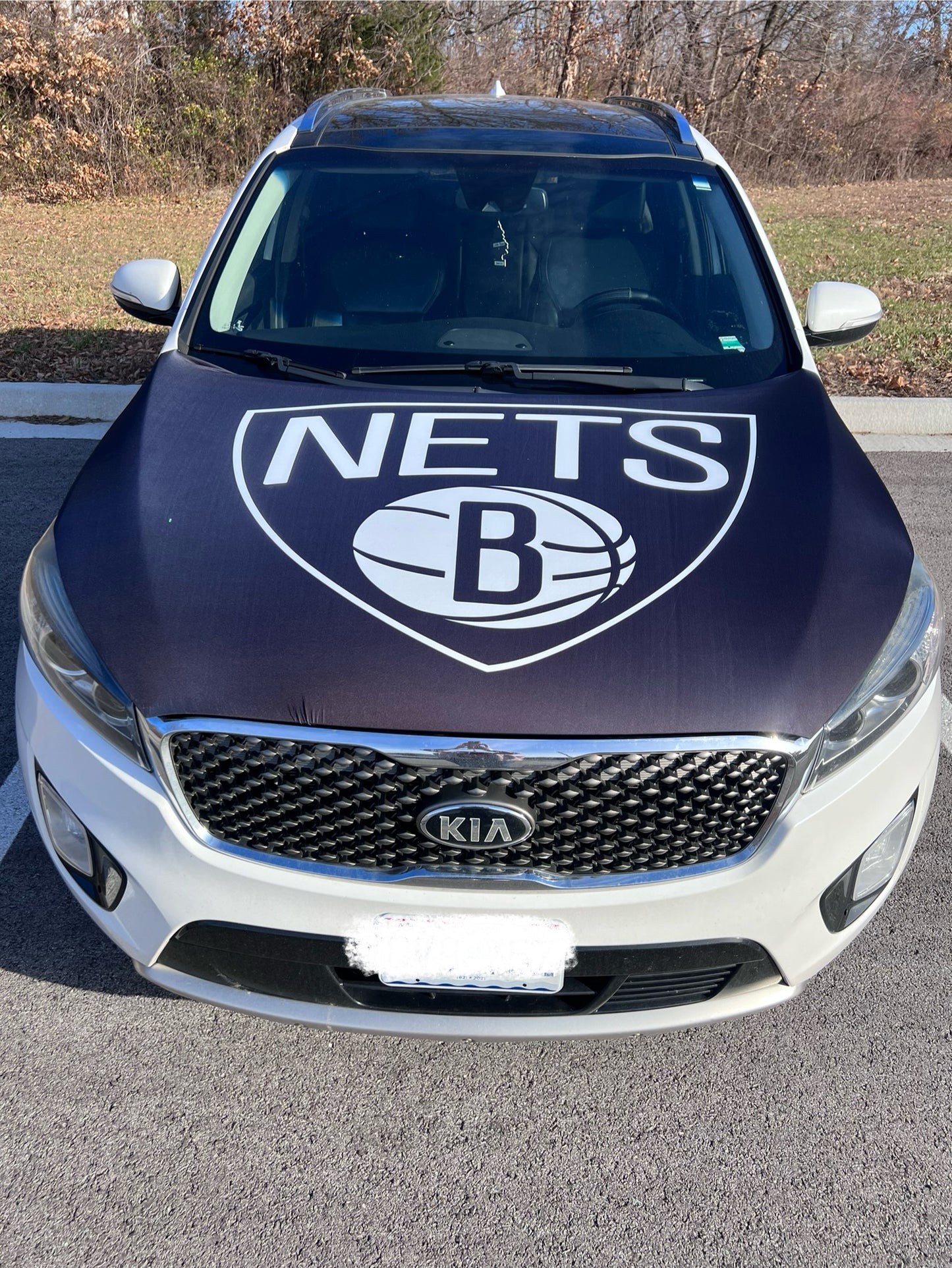 Brooklyn Nets Basketball Car Hood Cover