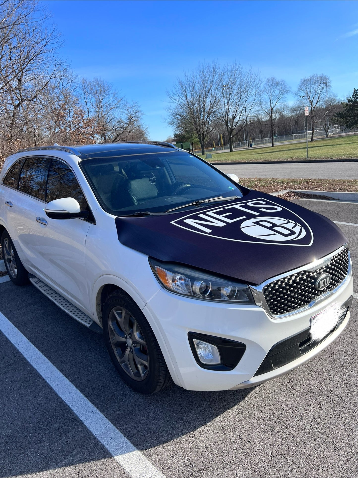 Brooklyn Nets Basketball Car Hood Cover