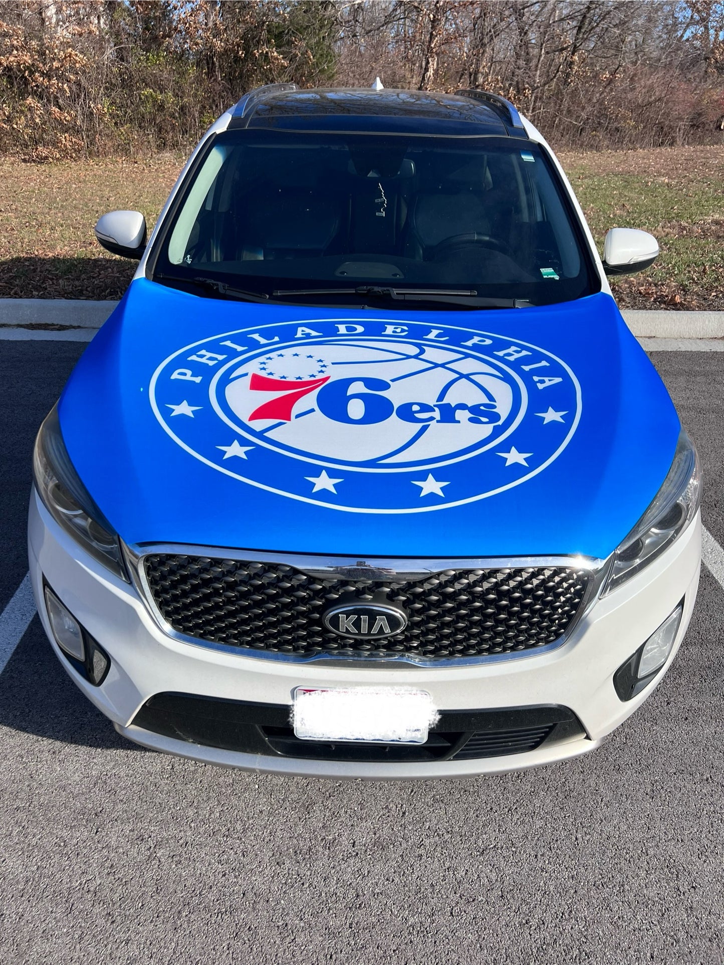 Philadelphia 76ers Basketball Car Hood Cover