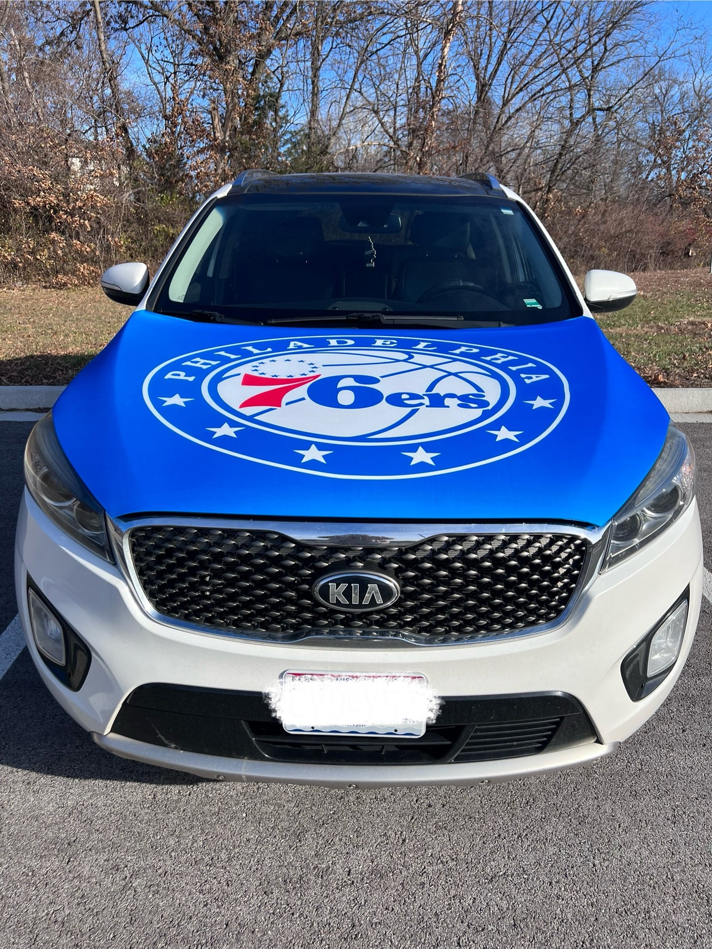 Philadelphia 76ers Basketball Car Hood Cover