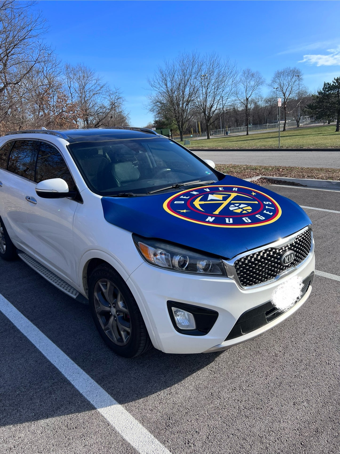 Denver Nuggets Basketball Car Hood Cover