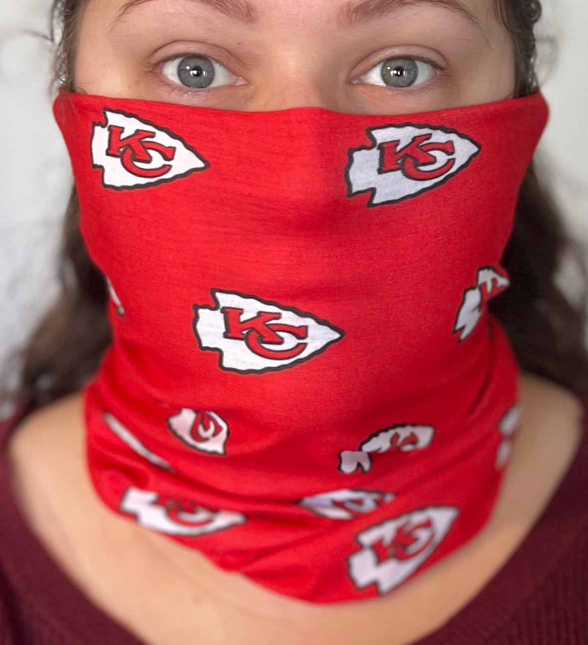 Mini KC Chiefs Arrowheads Neck Gaiter