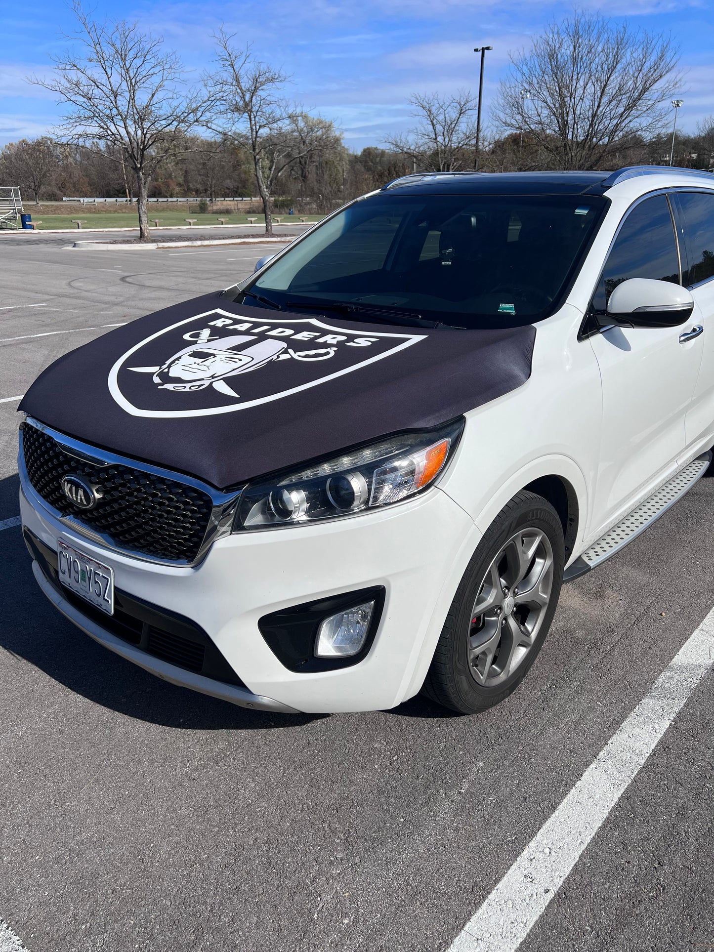 Raiders Car Hood Cover