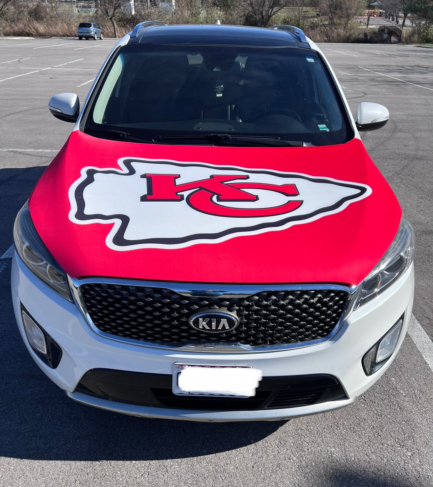 Kansas City Chiefs Arrowhead Car Hood Cover